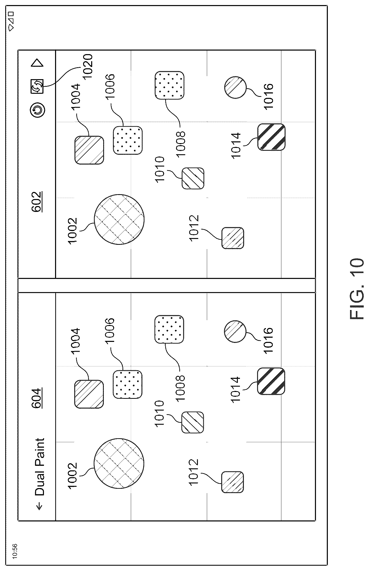 Patent US12099774 Figure 10 – Instruction color book painting for dual-screen devices