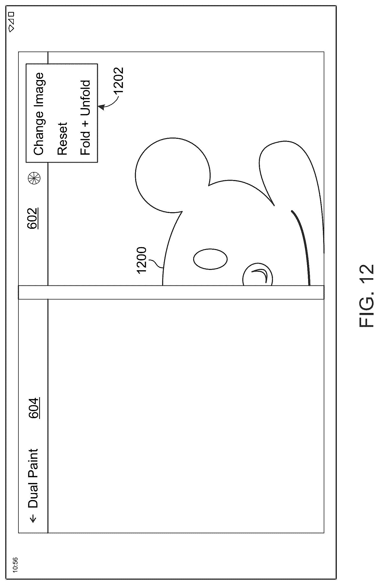 Patent US12099774 Figure 12 – Instruction color book painting for dual-screen devices