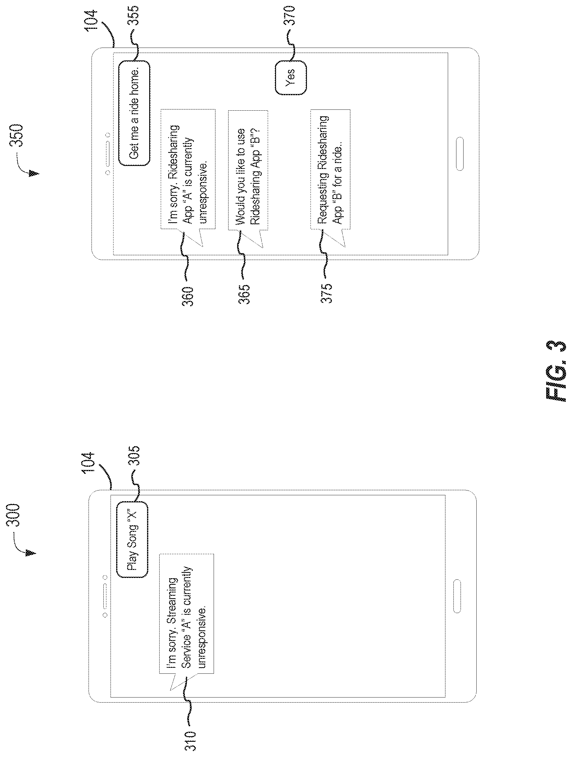 Patent US12099778 Figure 3 – Verifying operational statuses of agents interfacing with digital assistant applications