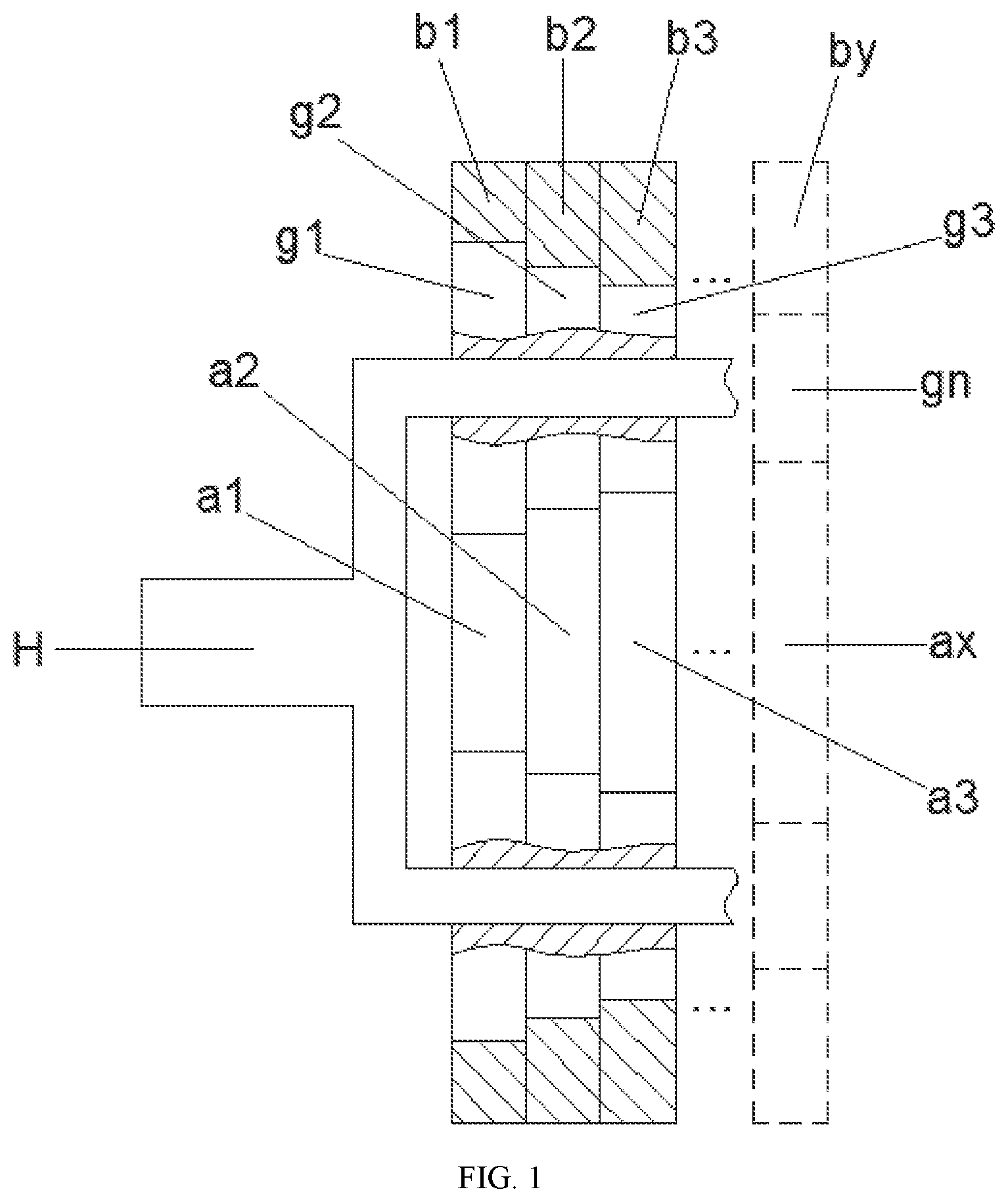 Patent US12099780 Figure 1 – Method and manufacturing method of multi-linkage planetary gear speed changing mechanism, and multi-linkage planetary gear speed changing mechanism