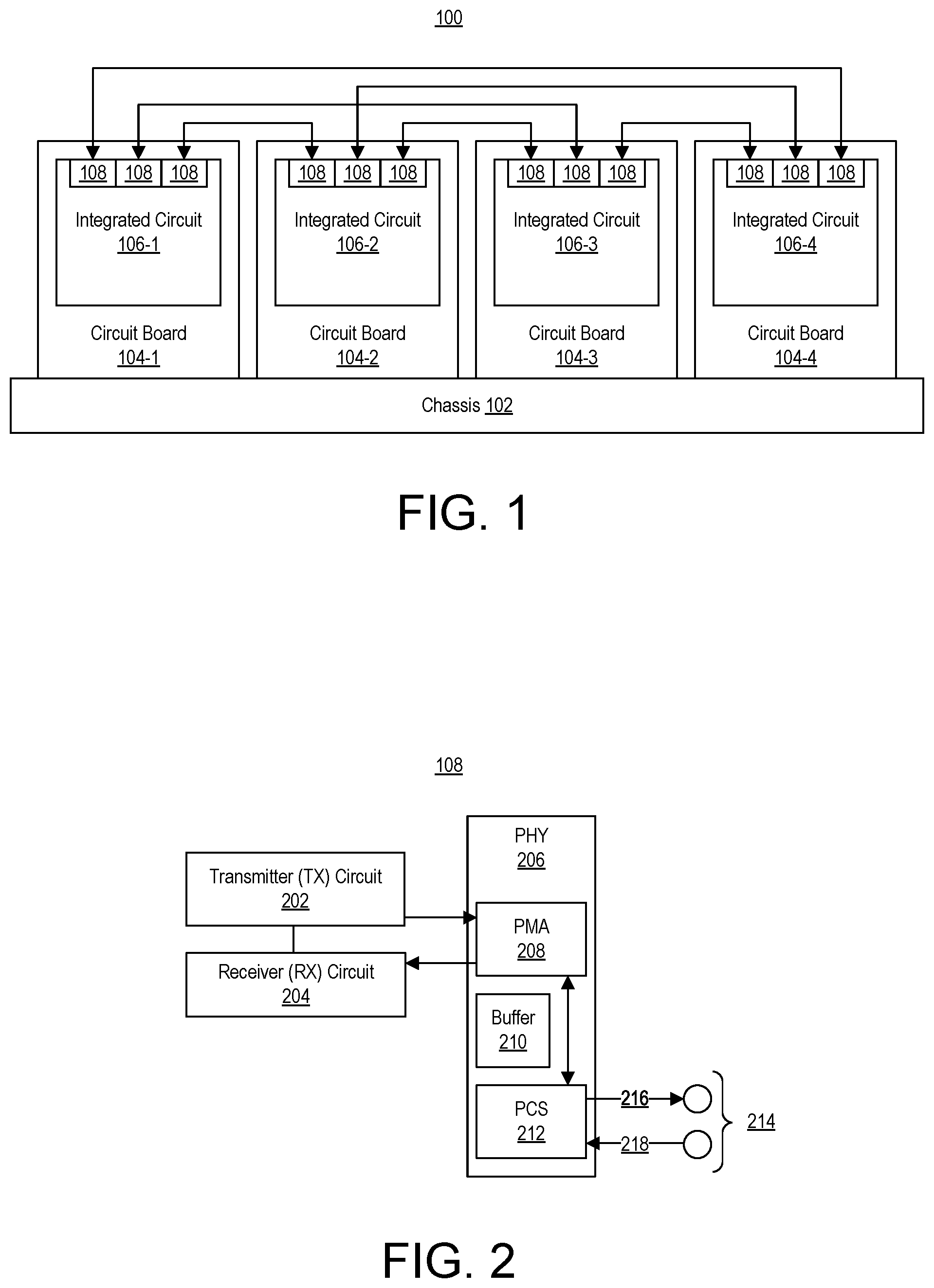Patent US12099790 Figure 1 – High-speed communication between integrated circuits of an emulation system