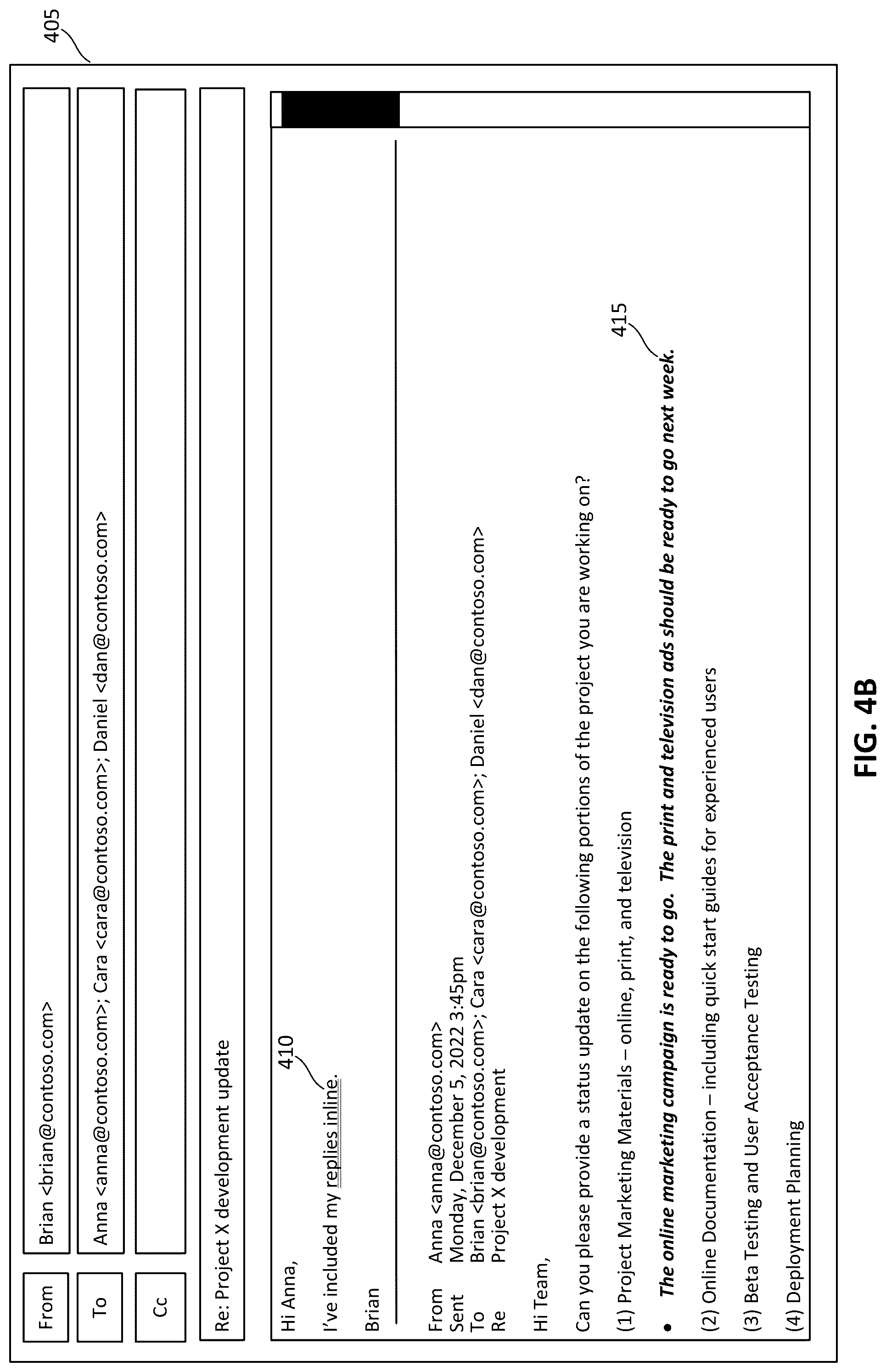 Patent US12099797 Figure 8 – Techniques for automatically adjusting font attributes for inline replies in email messages