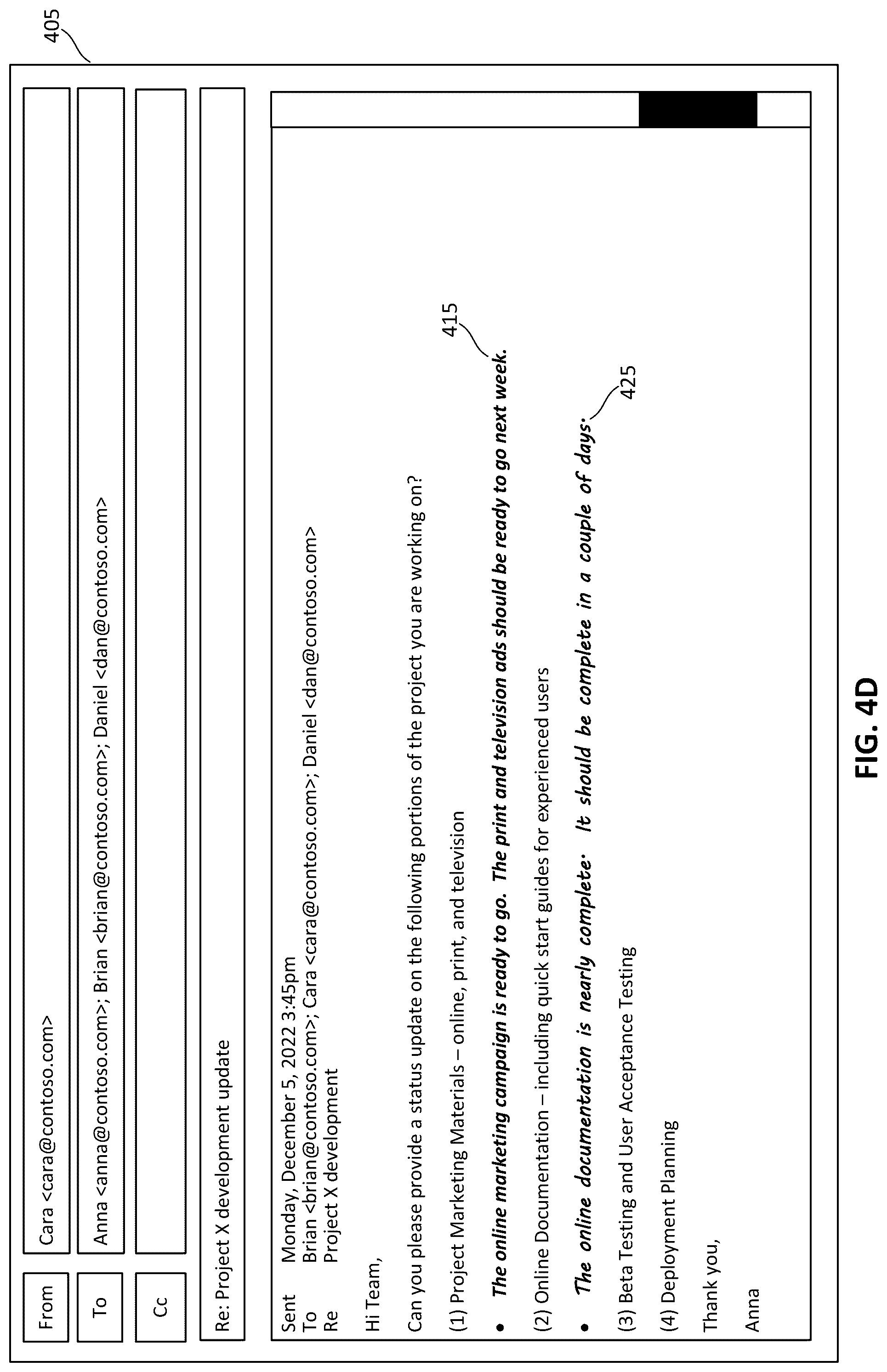 Patent US12099797 Figure 10 – Techniques for automatically adjusting font attributes for inline replies in email messages