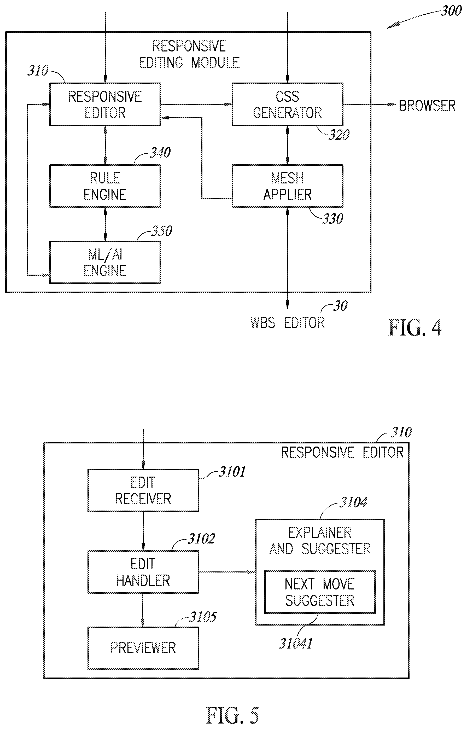 Patent US12099799 Figure 4 – System and method providing responsive editing and viewing, integrating hierarchical fluid components and dynamic layout