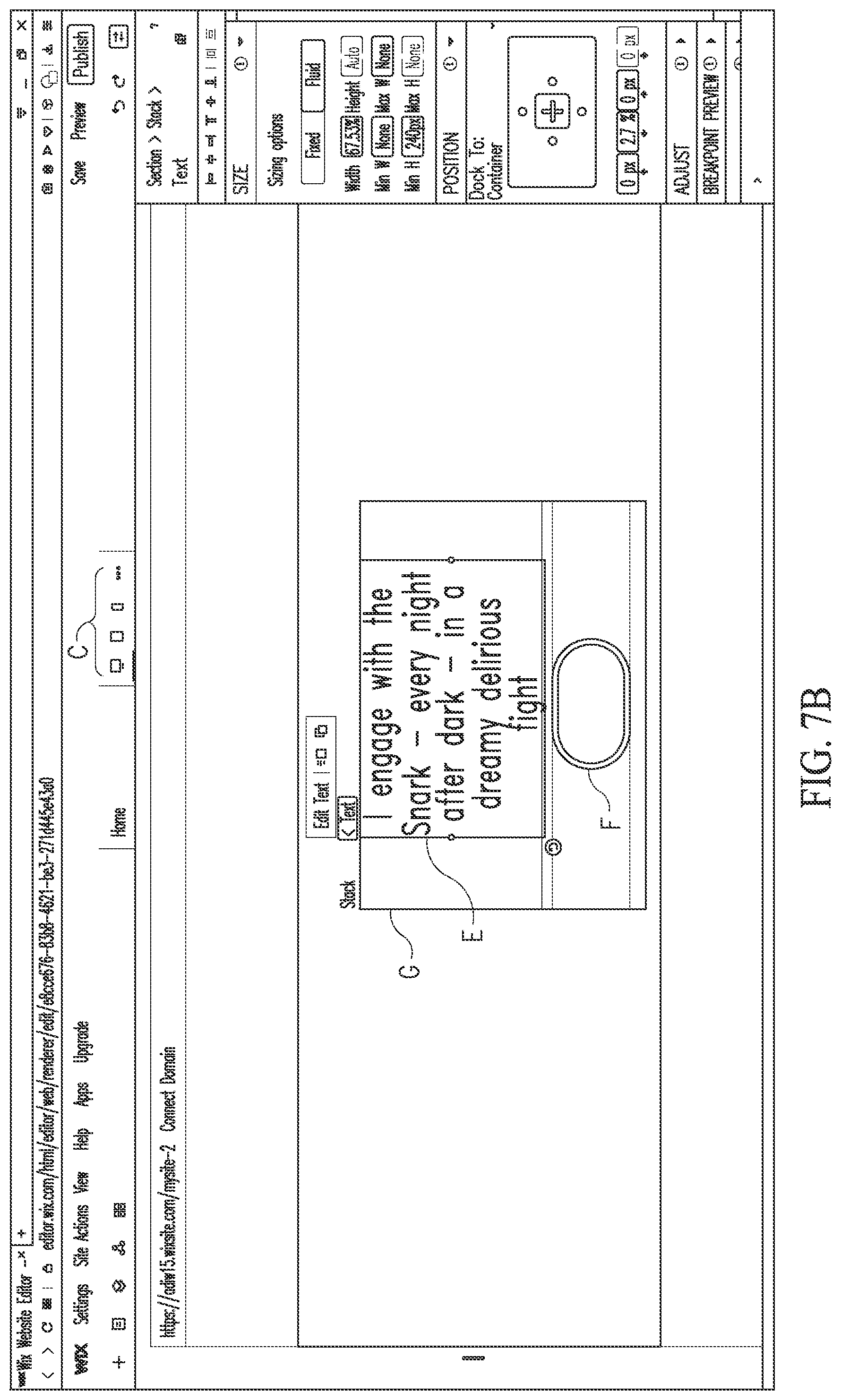 Patent US12099799 Figure 7 – System and method providing responsive editing and viewing, integrating hierarchical fluid components and dynamic layout