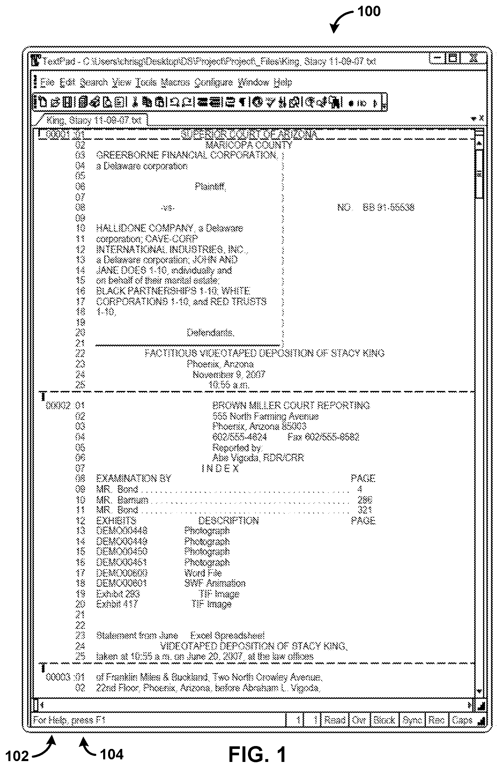 Patent US12099800 Figure 1 – Automated processing of transcripts, transcript designations,and/or video clip load files