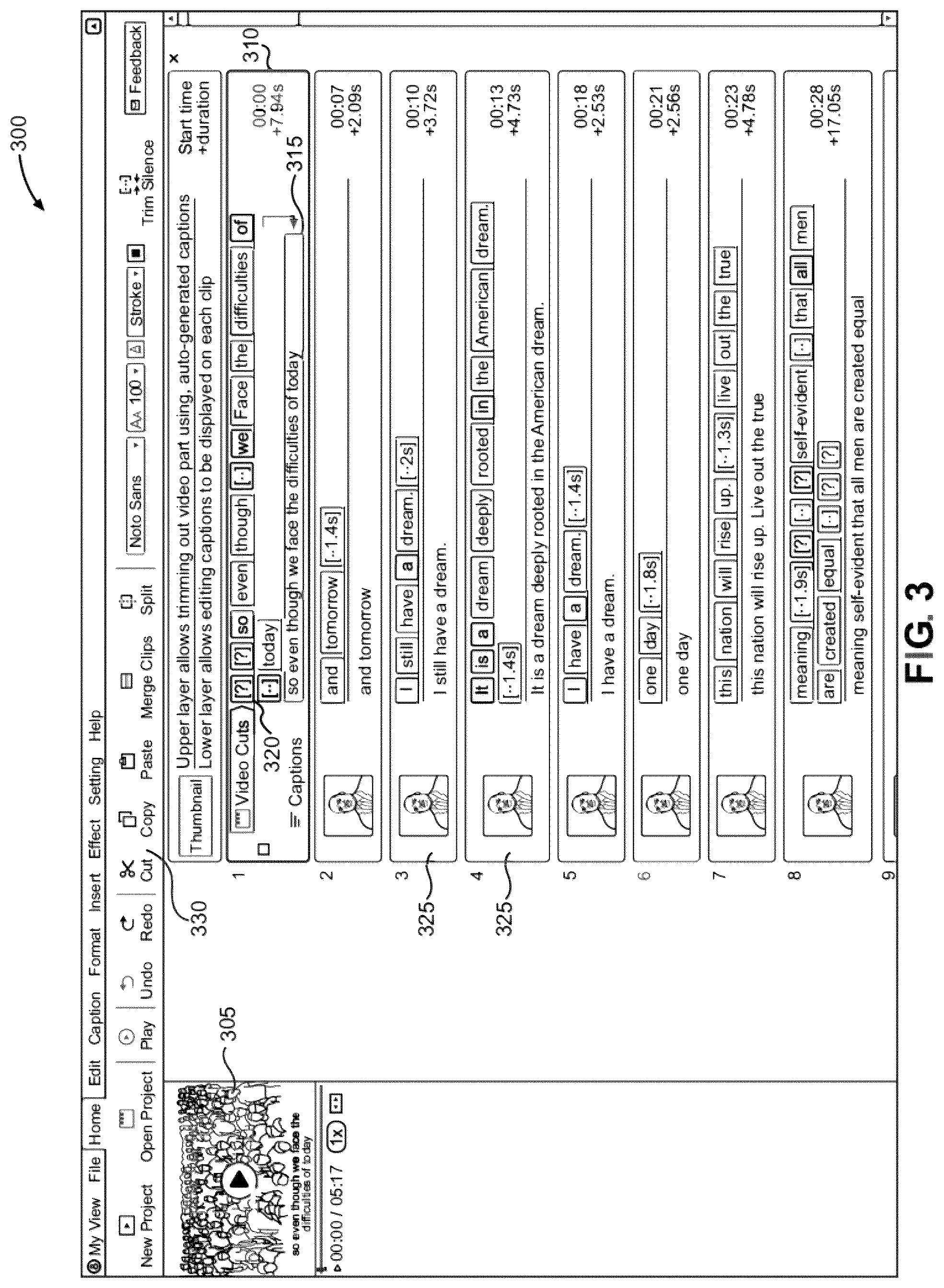 Patent US12099815 Figure 3 – Providing subtitle for video content in spoken language