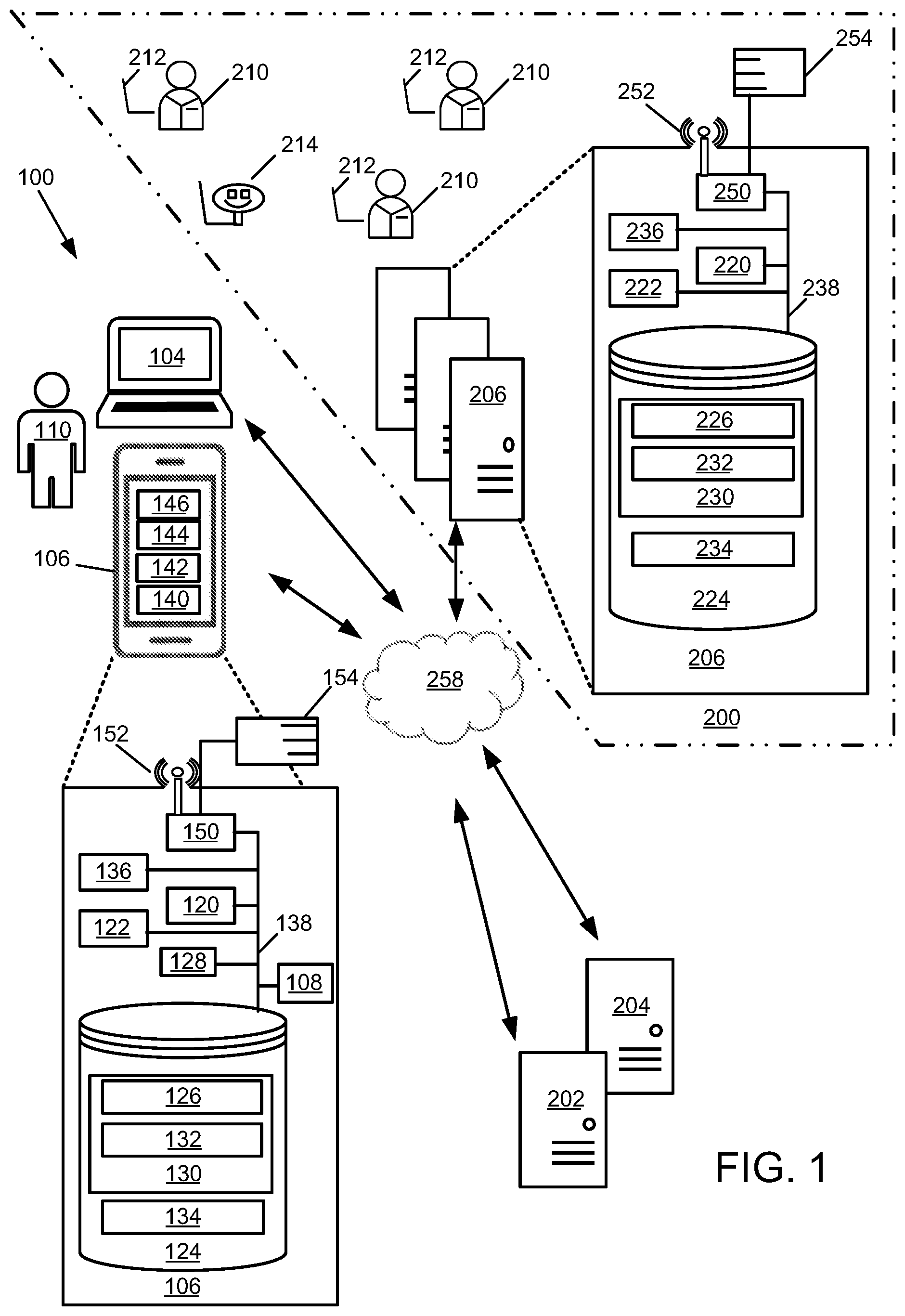 Patent US12099821 Figure 1 – System and method for sorting and displaying of user account data
