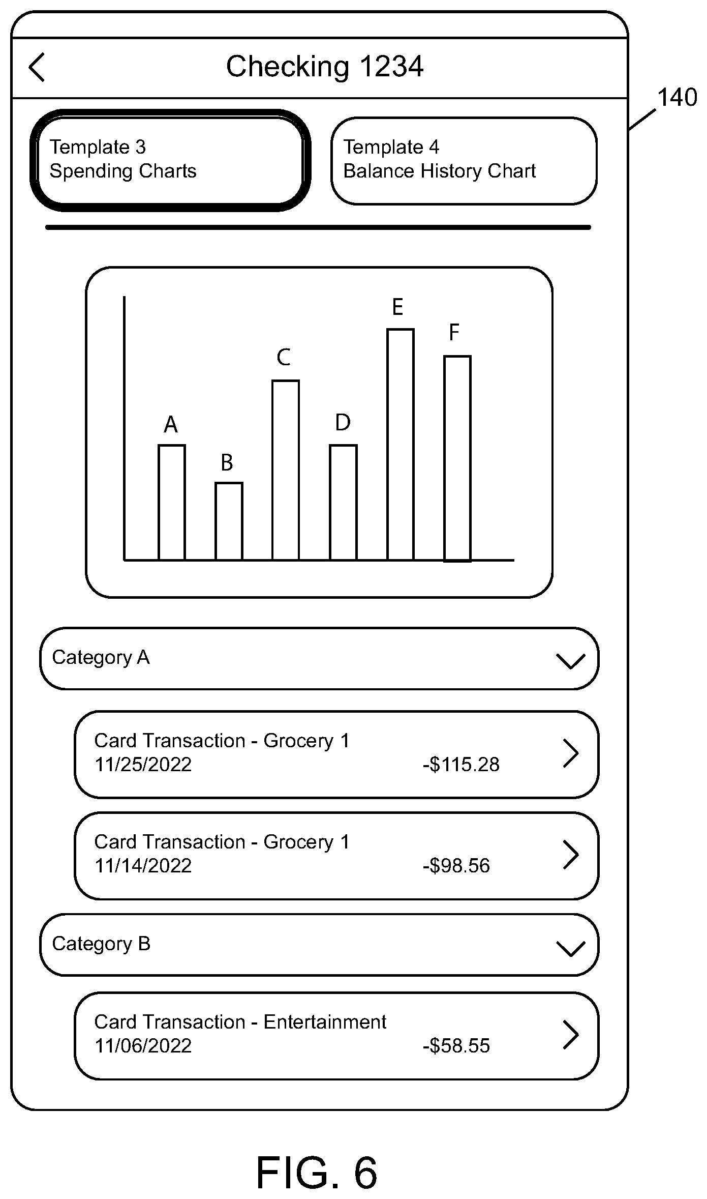 Patent US12099821 Figure 6 – System and method for sorting and displaying of user account data