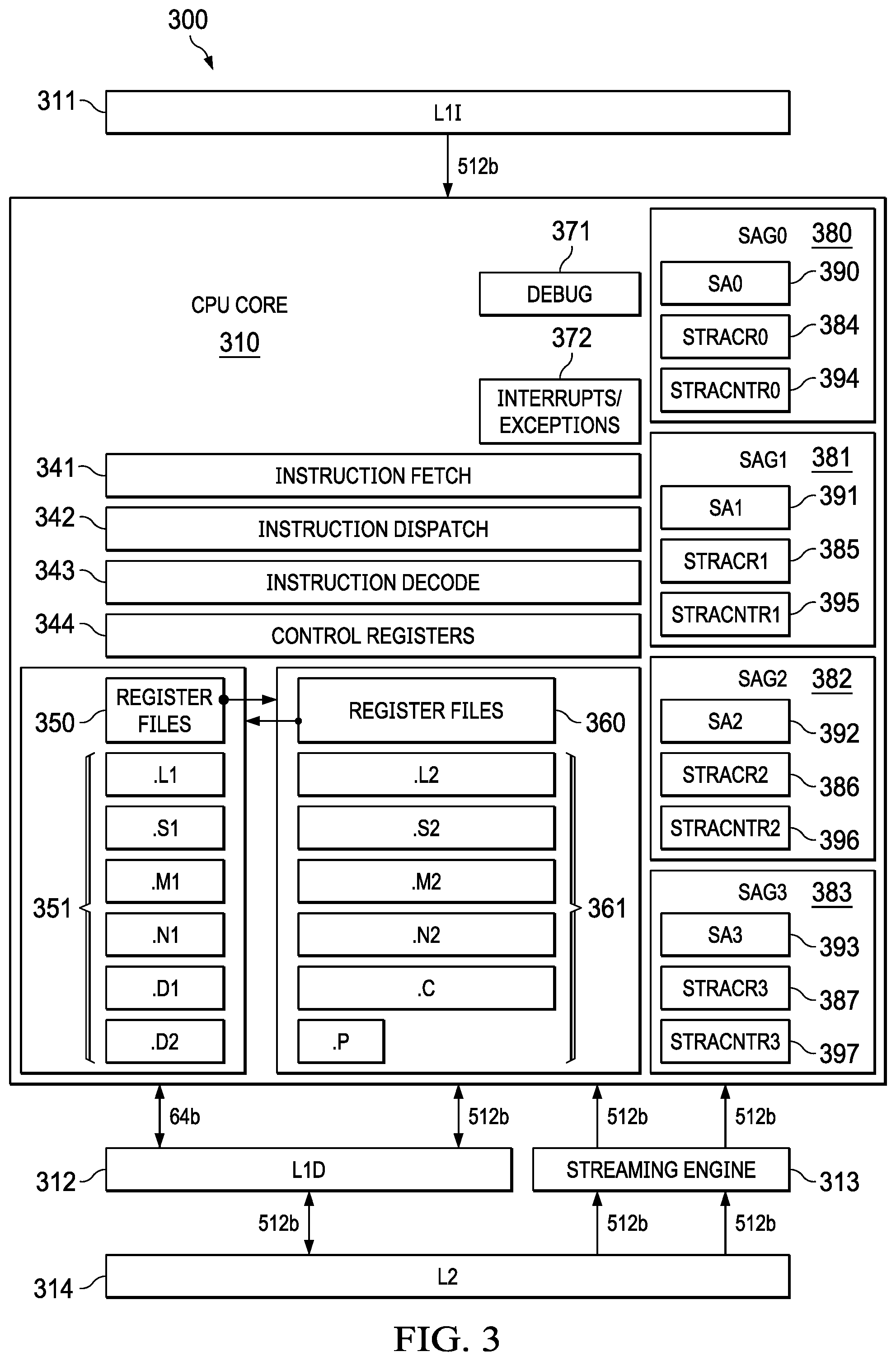 Patent US12099843 Figure 3 – Streaming address generation