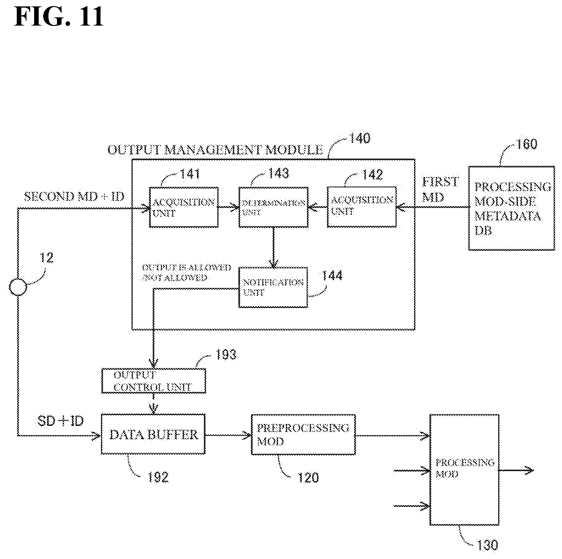 Patent US12099868 Figure 11 – Output management apparatus, output management method, and program
