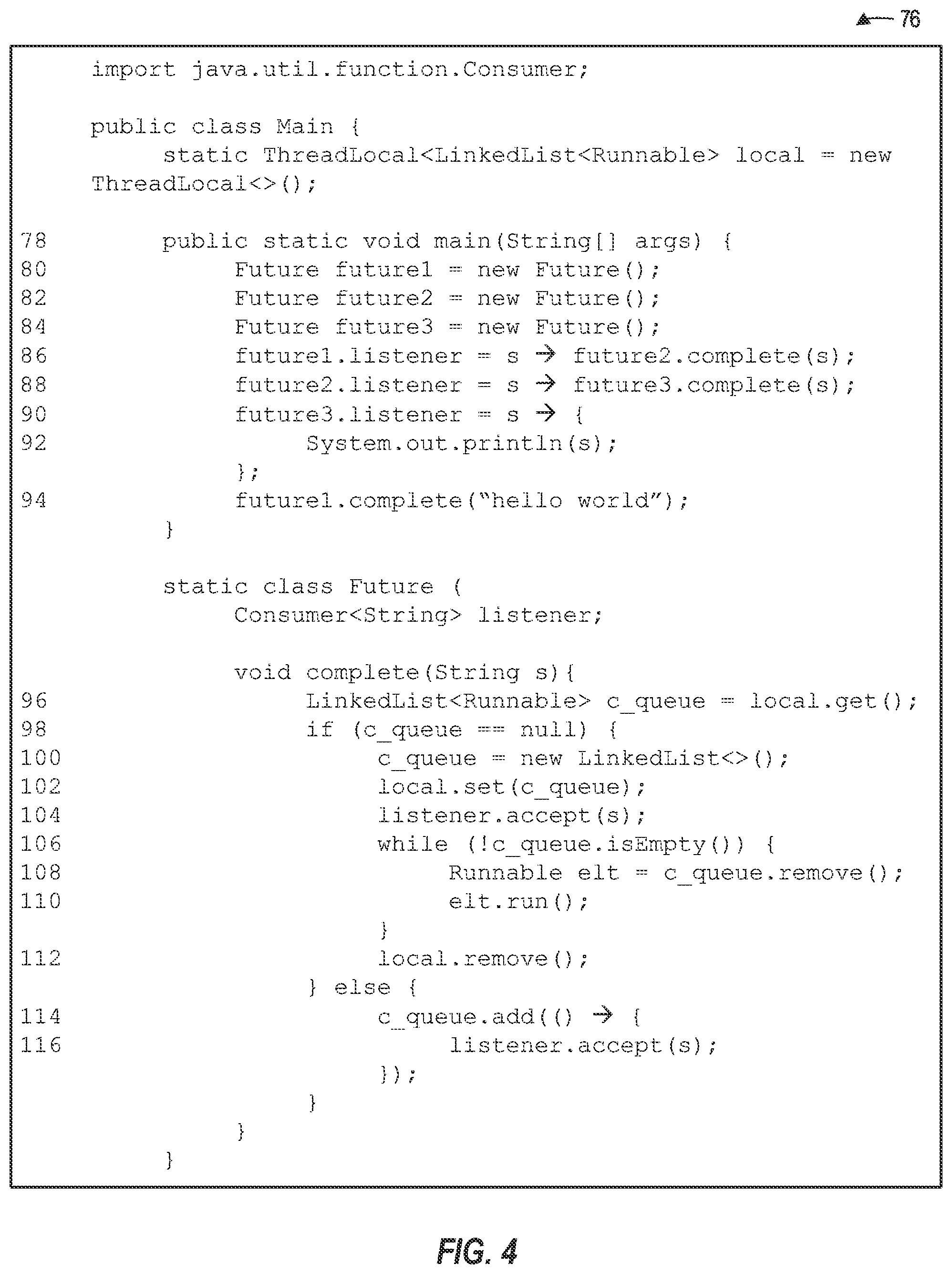 Patent US12099870 Figure 4 – Reducing call stack usage for future object completions