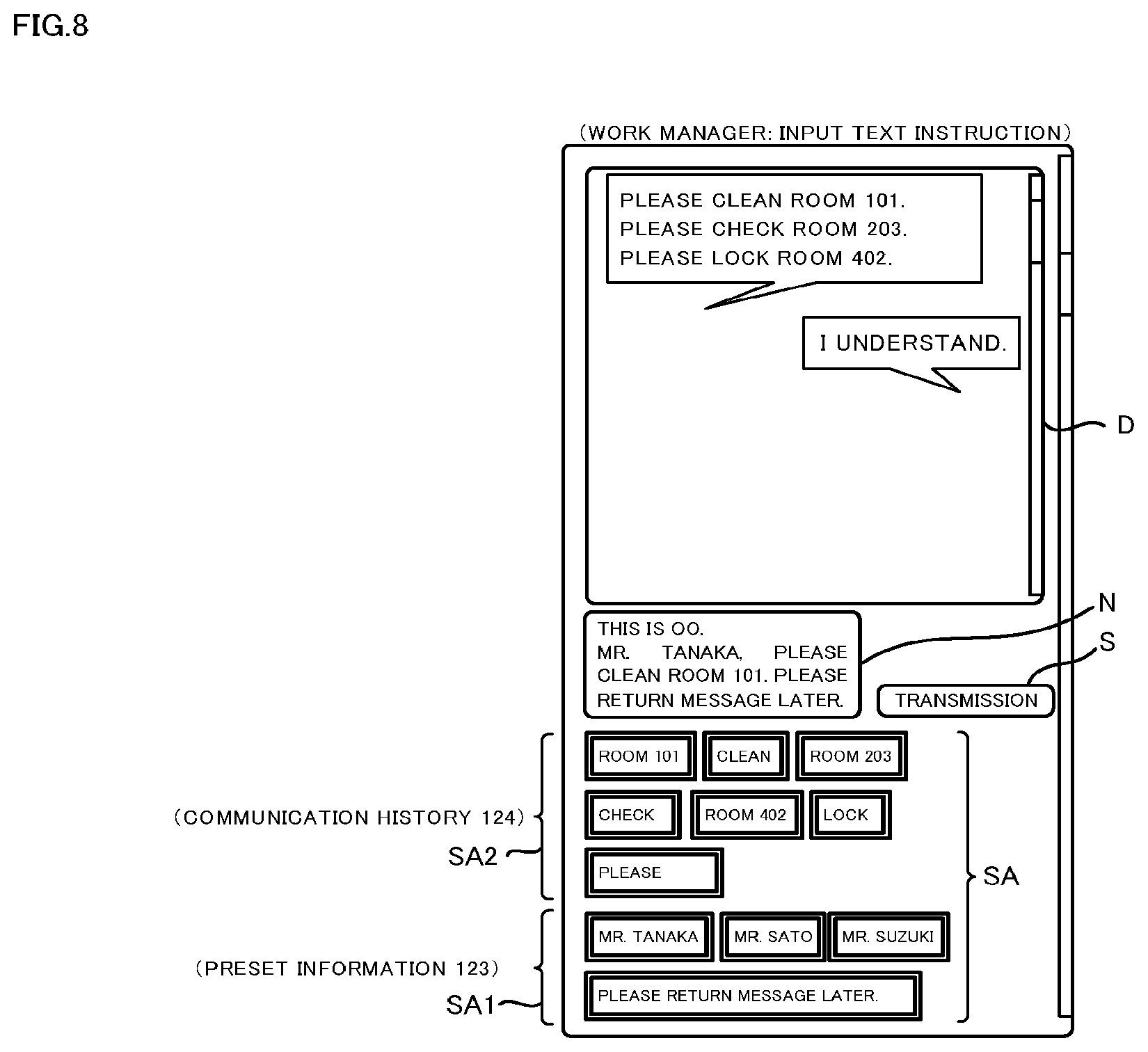 Patent US12099945 Figure 5 – Communication management apparatus