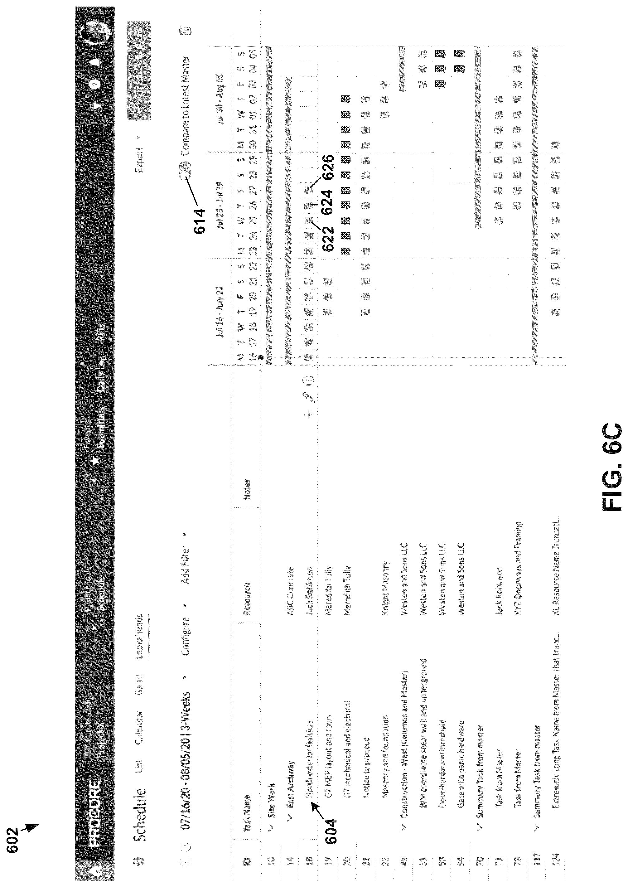 Patent US12099946 Figure 8 – Systems and methods for creating and managing a lookahead schedule