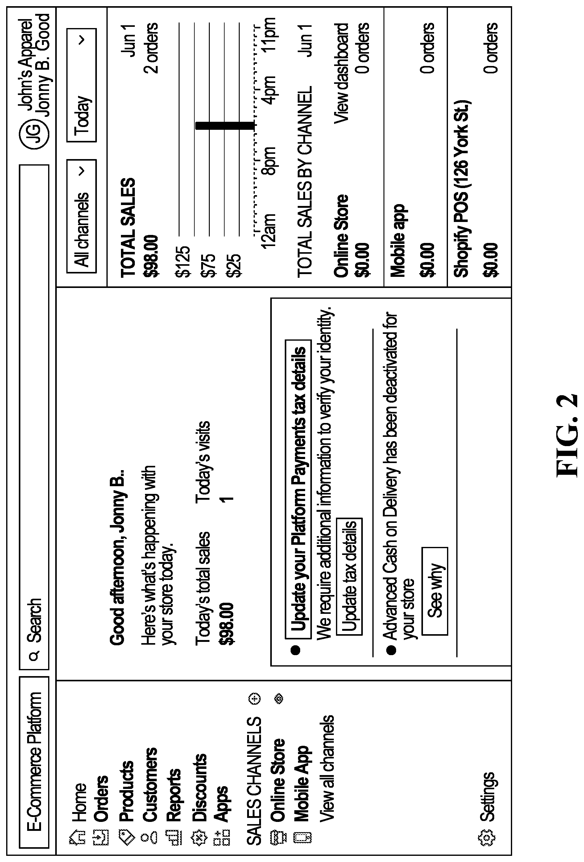 Patent US12099950 Figure 2 – Order cancelling UI component management