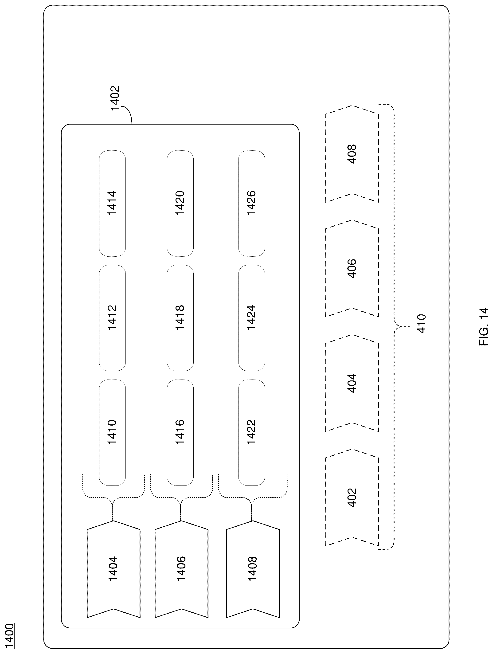 Patent US12099954 Figure 14 – System and method for generating and managing predefined journey scenarios for a business transition event