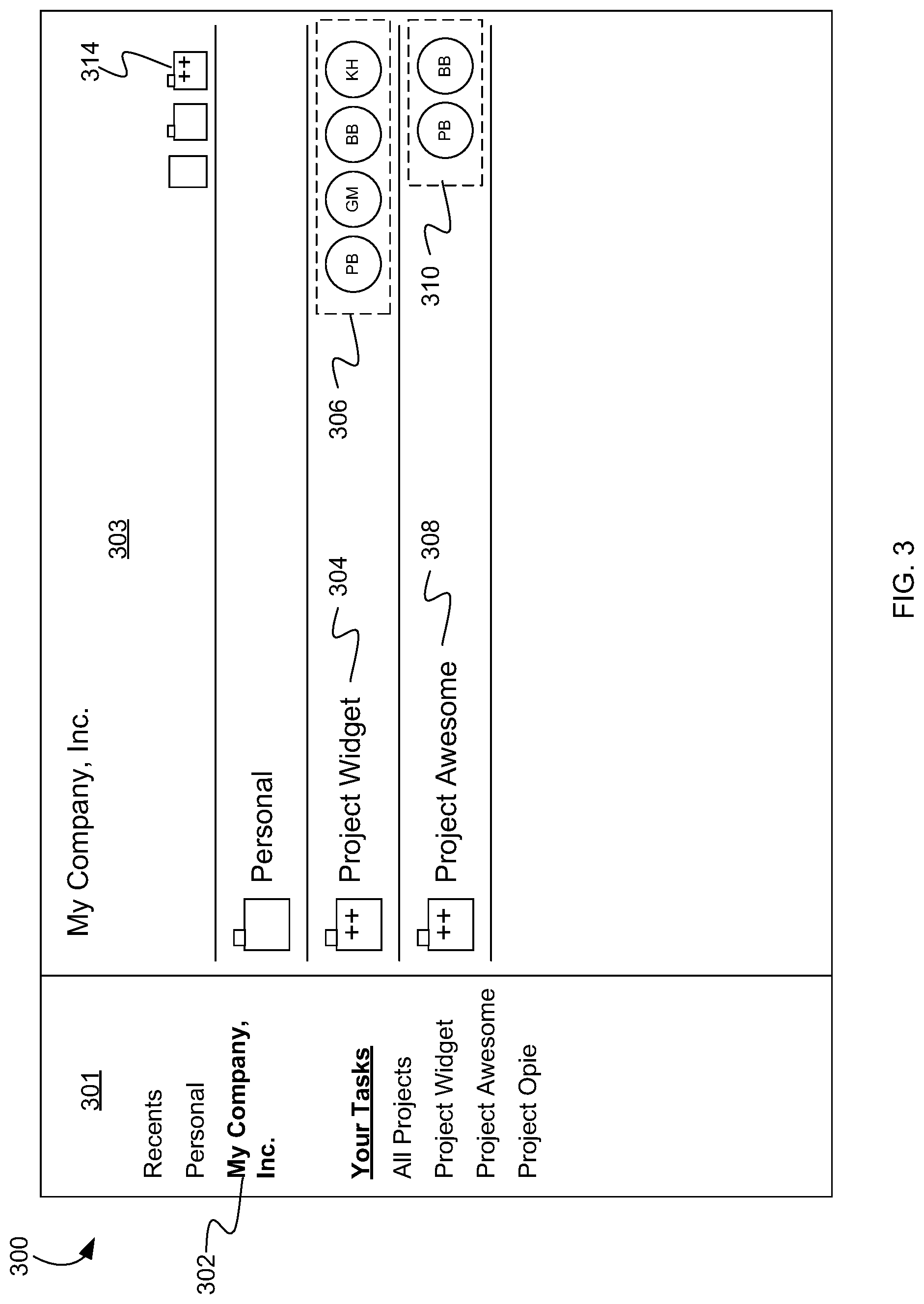 Patent US12099974 Figure 3 – Managing tasks in a content management system