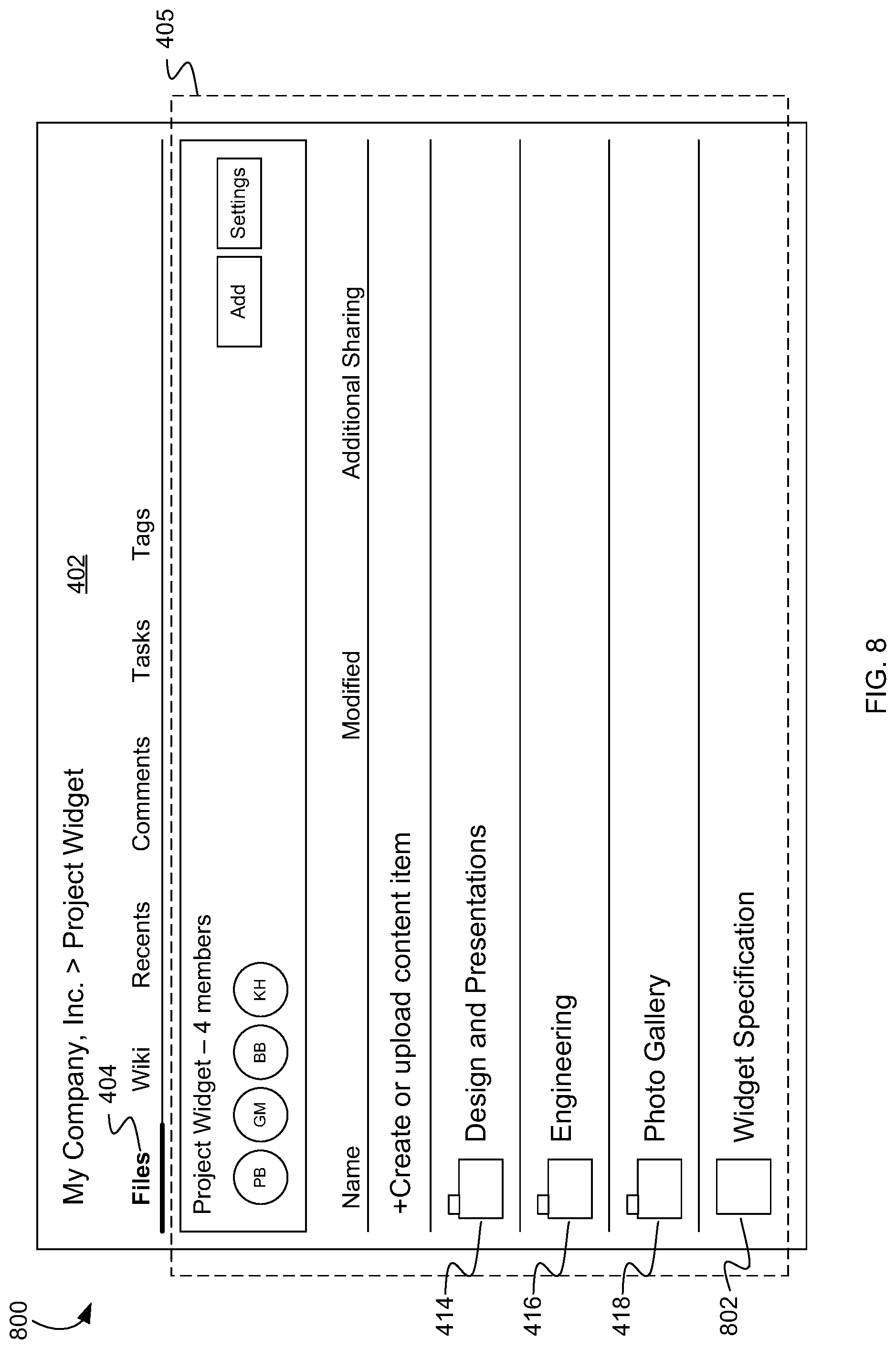 Patent US12099974 Figure 8 – Managing tasks in a content management system