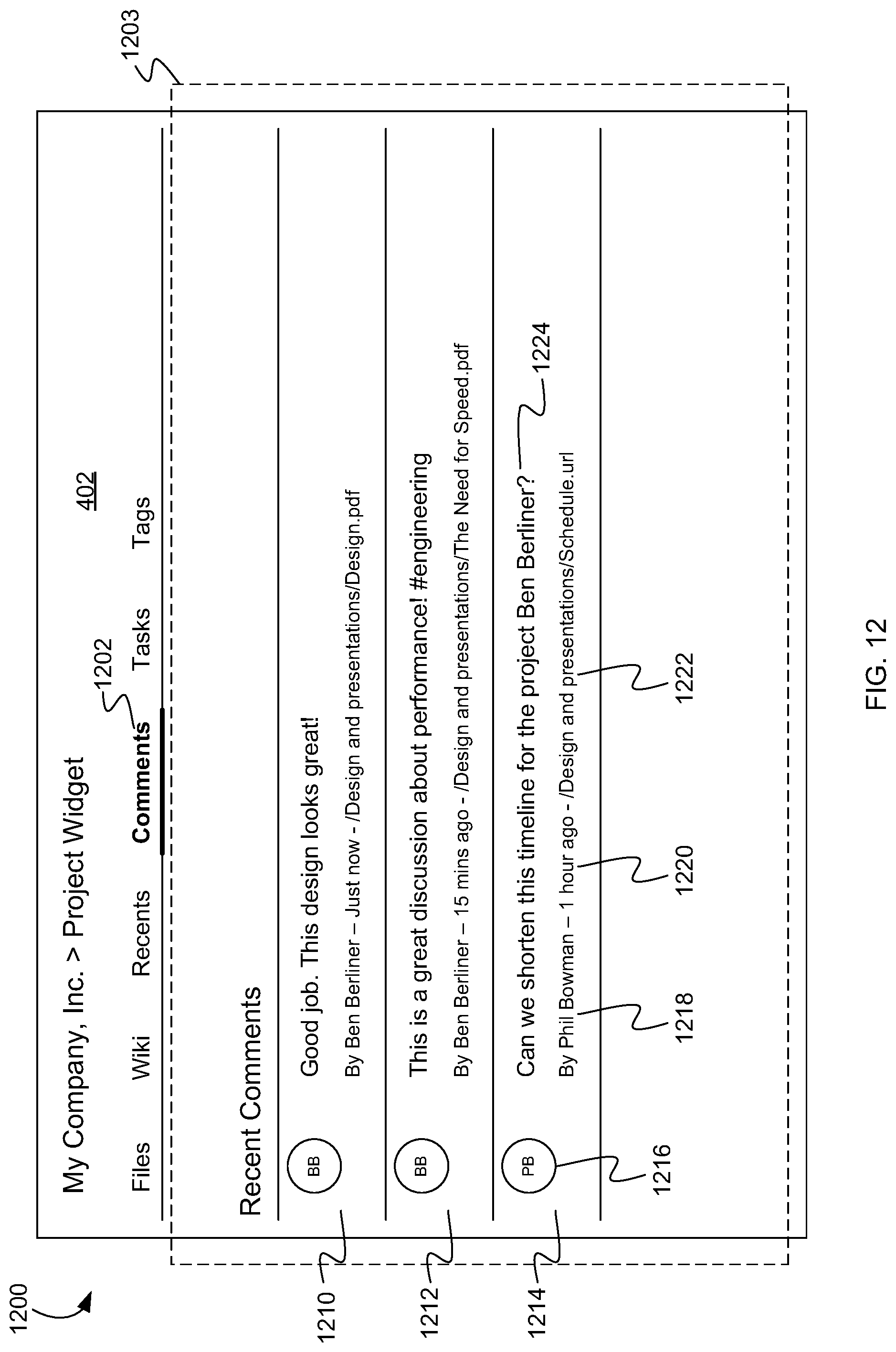 Patent US12099974 Figure 12 – Managing tasks in a content management system