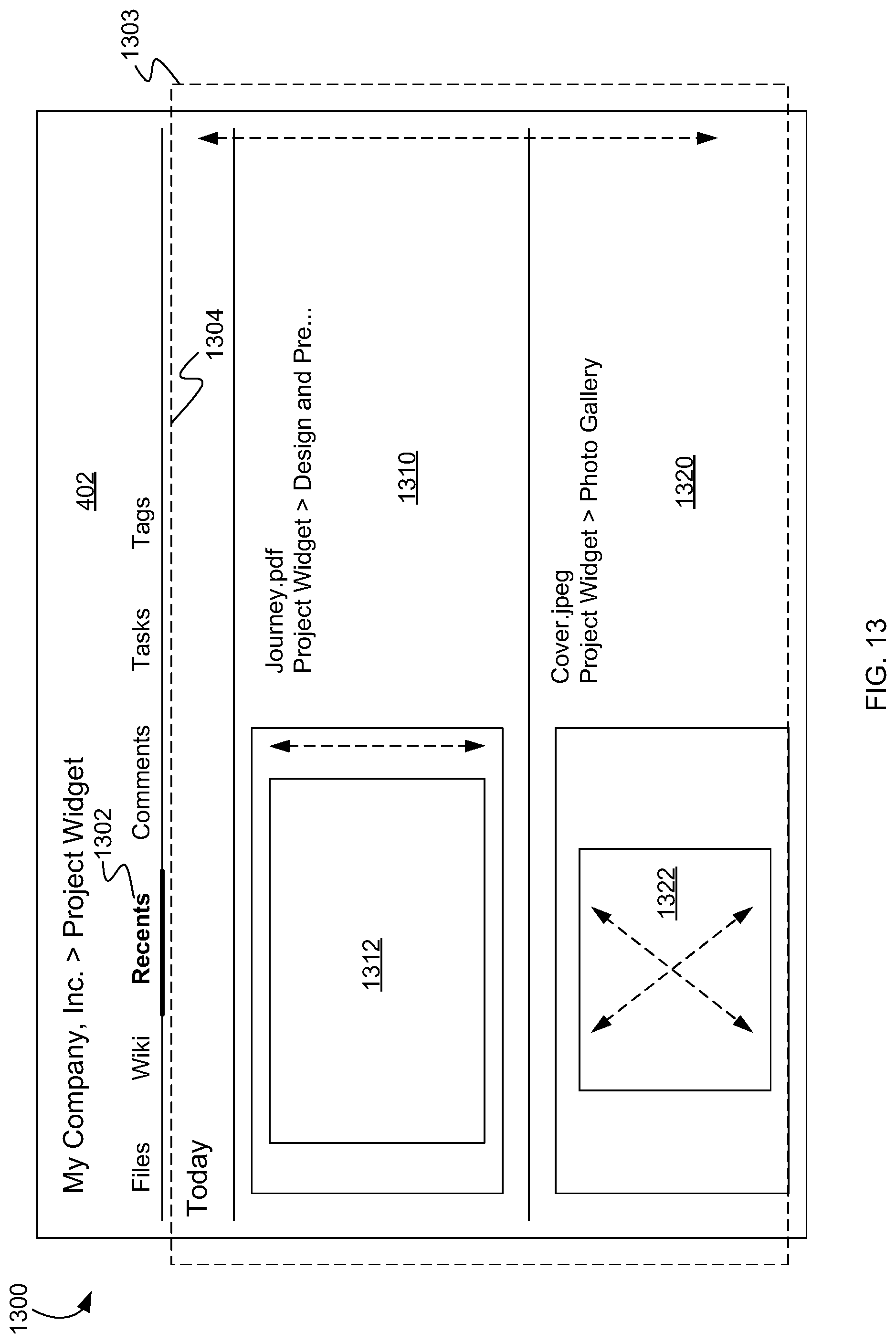Patent US12099974 Figure 13 – Managing tasks in a content management system