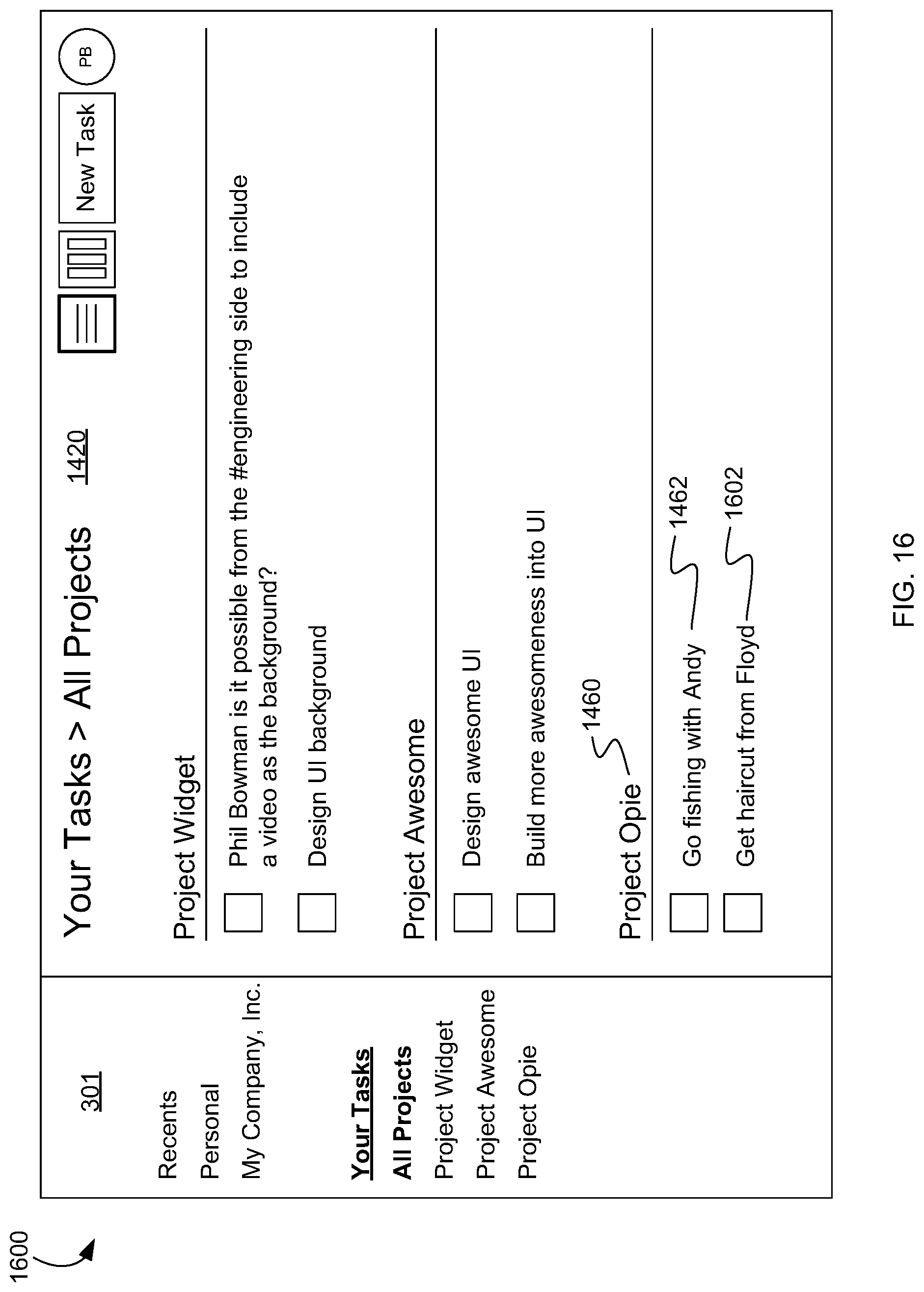Patent US12099974 Figure 16 – Managing tasks in a content management system