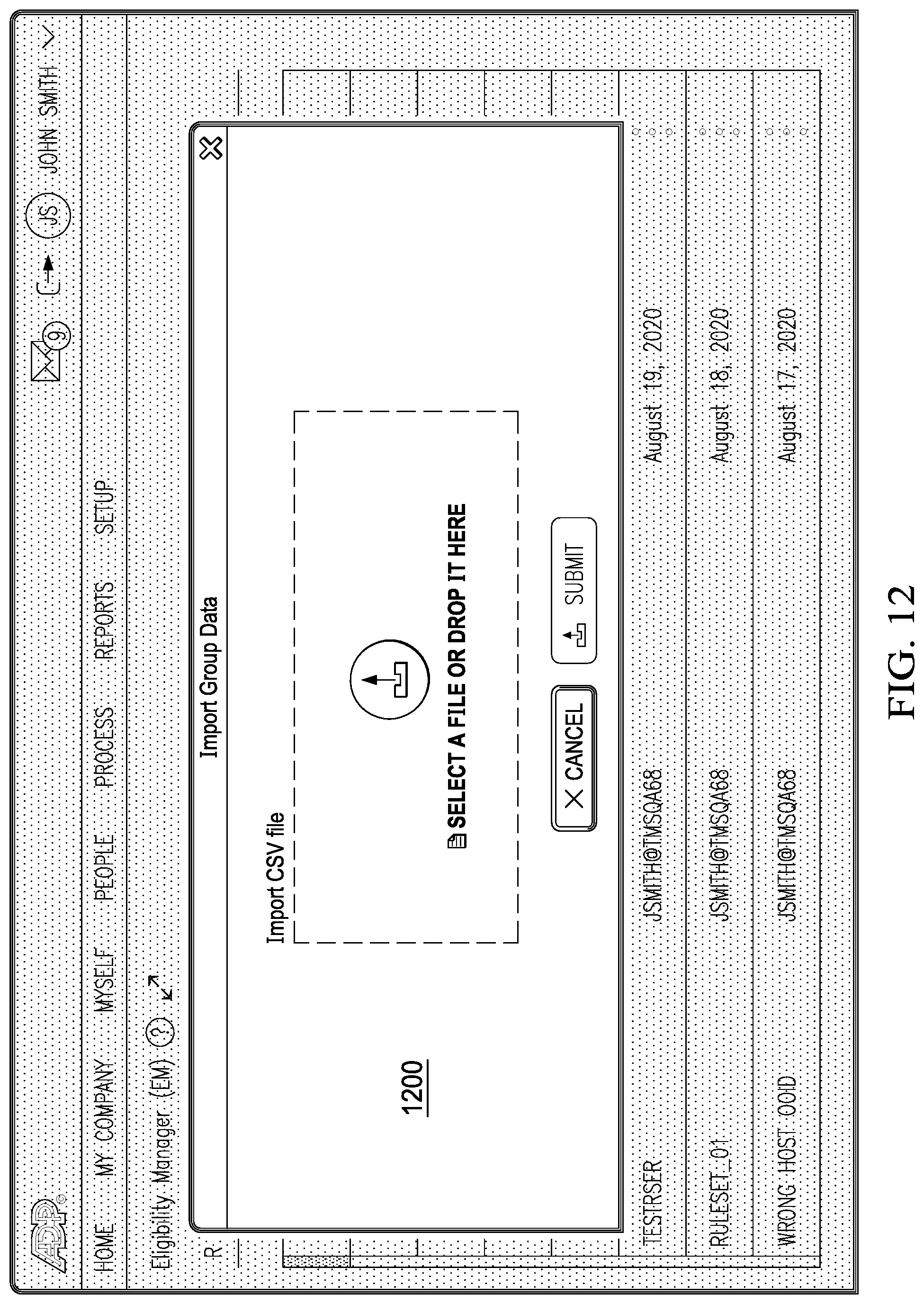 Patent US12099976 Figure 10 – Group eligibility criteria builder