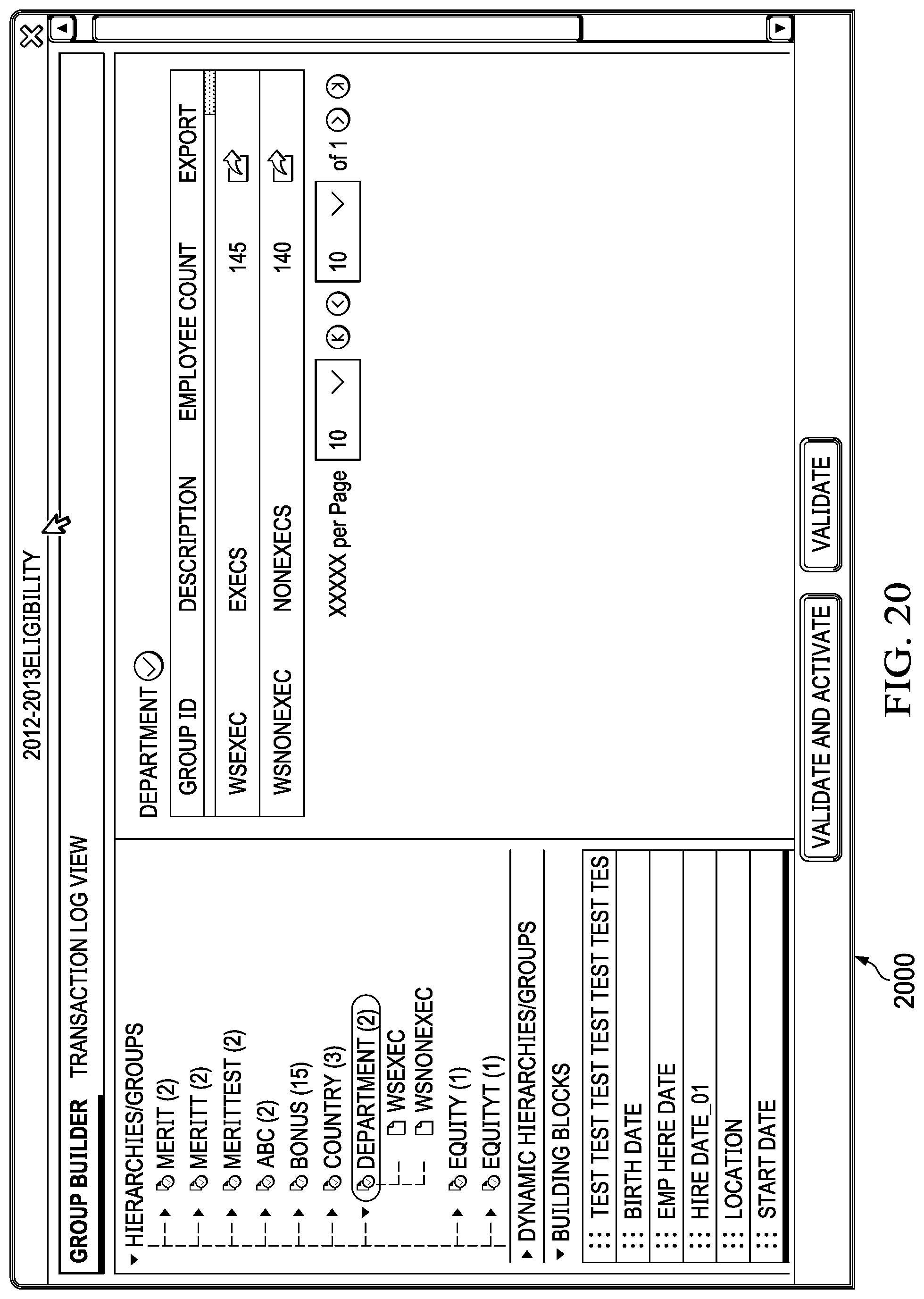 Patent US12099976 Figure 14 – Group eligibility criteria builder