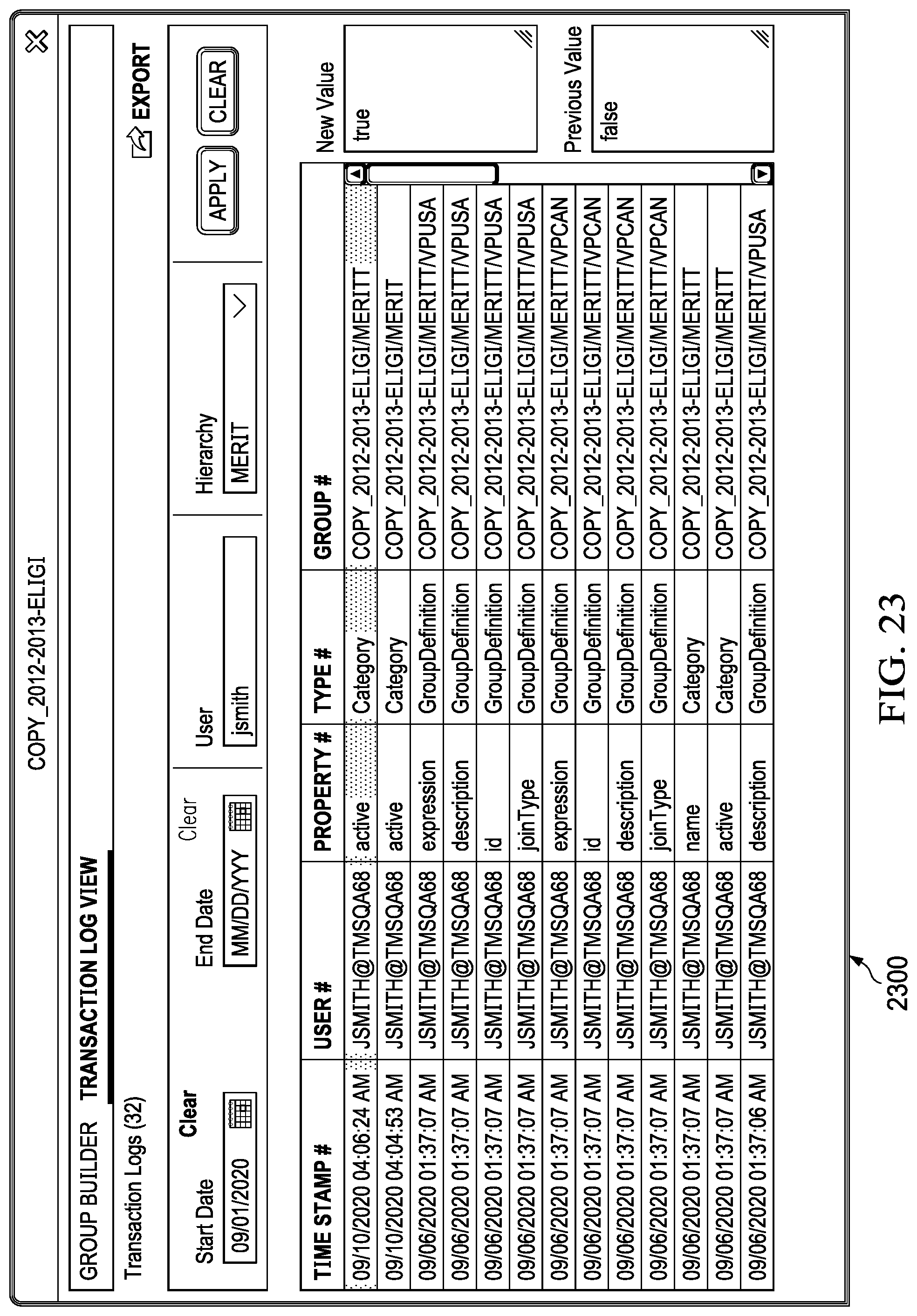 Patent US12099976 Figure 16 – Group eligibility criteria builder