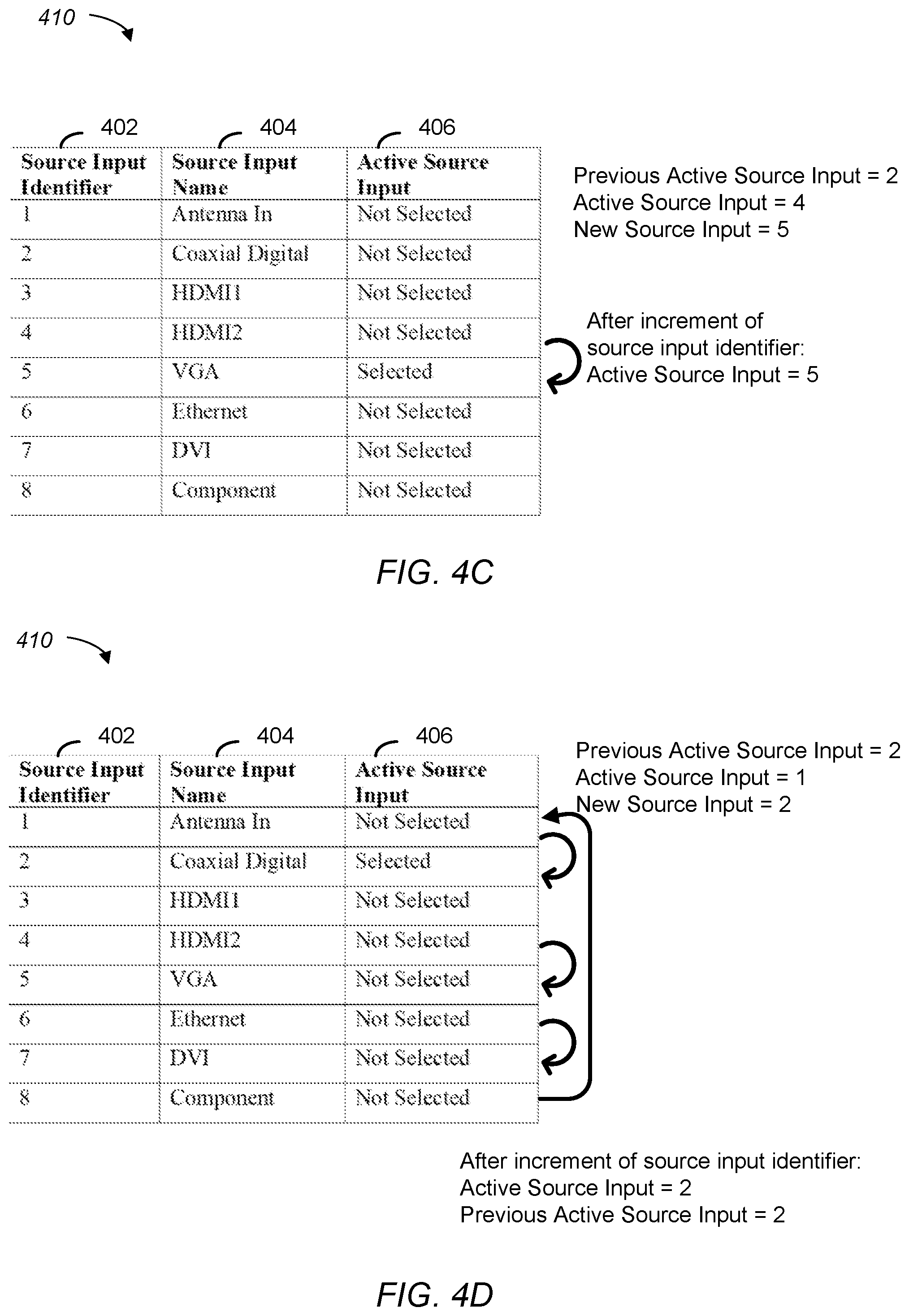 Patent US12100006 Figure 5 – Previous source input return