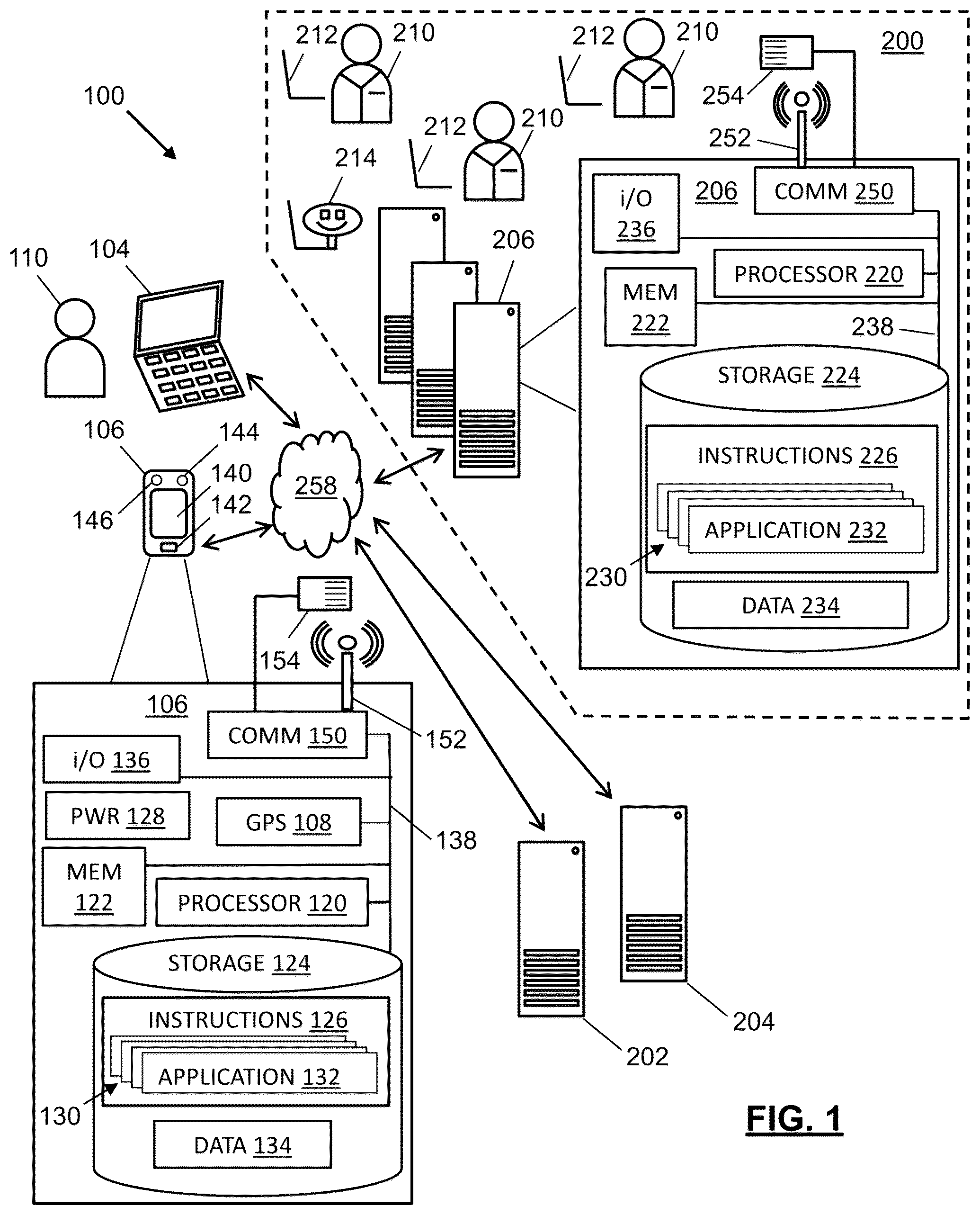 Patent US12100019 Figure 1 – System for forming a connection between a user computing device and a server computer