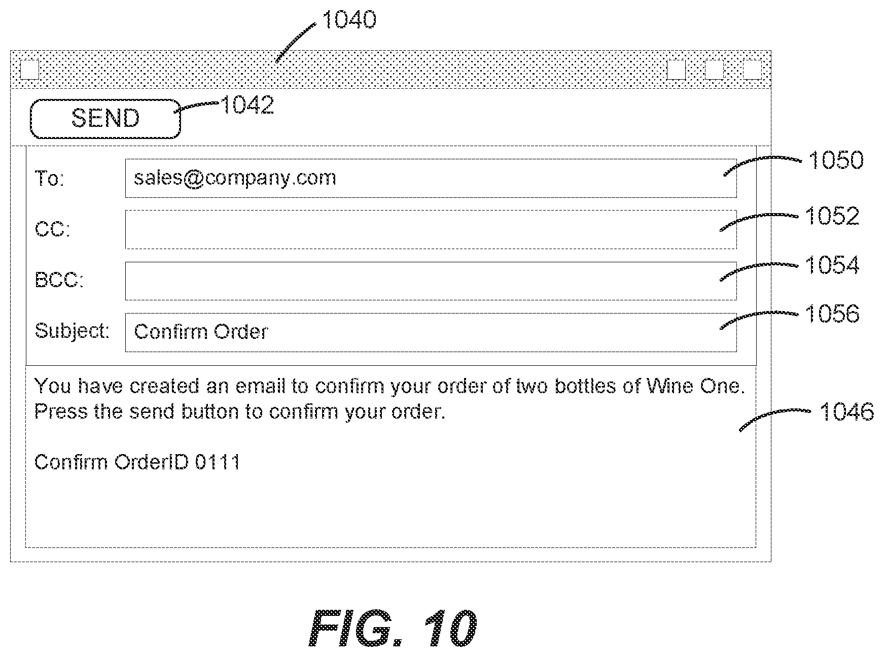 Patent US12100021 Figure 11 – Email-based transactions for e-commerce