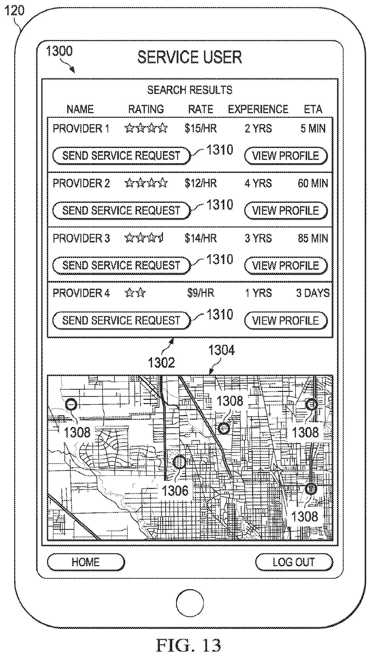 Patent US12100033 Figure 13 – Labor marketplace exchange and methods thereof