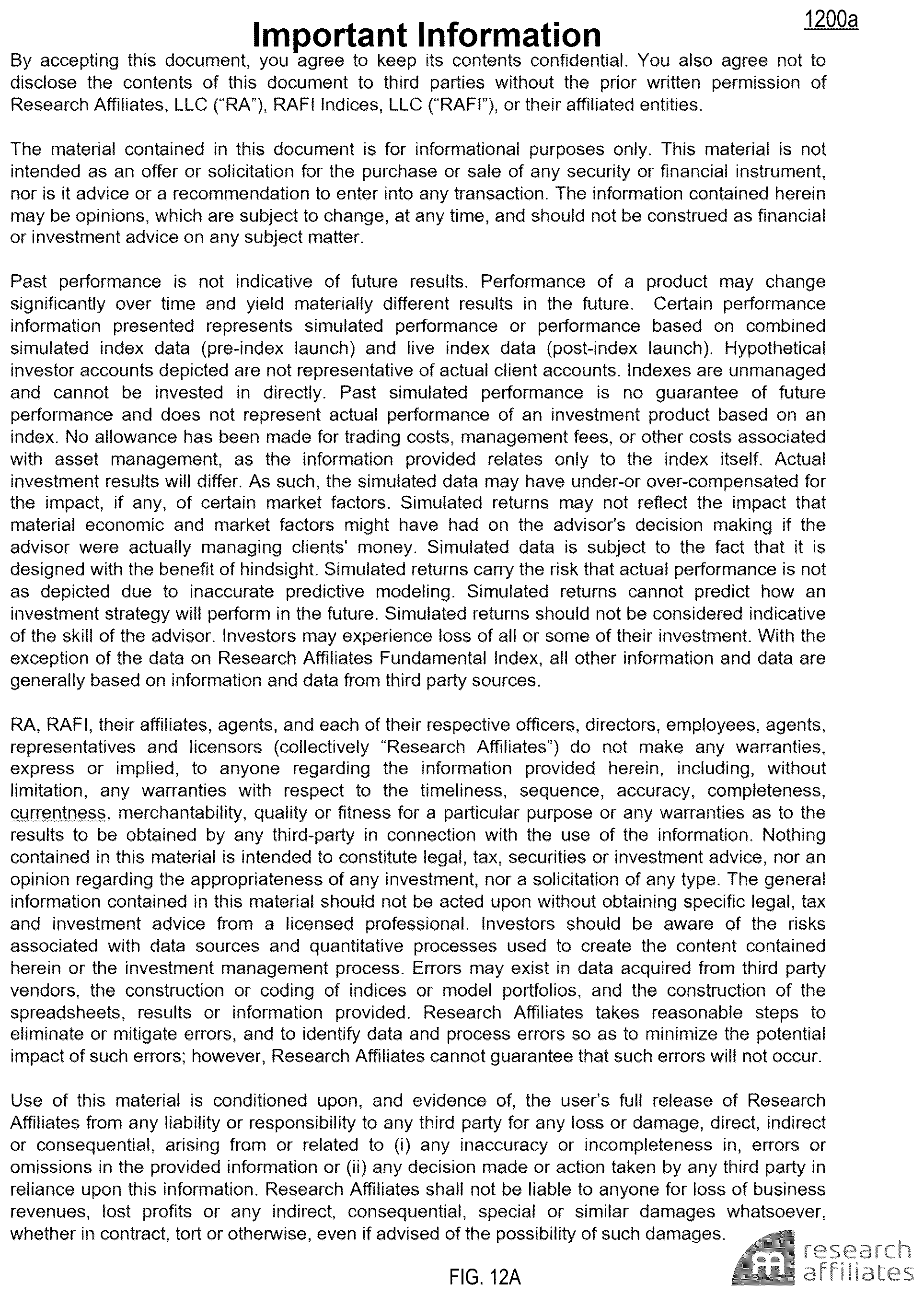 Patent US12100048 Figure 14 – System, method and computer program product for constructing a capitalization-weighted global index portfolio