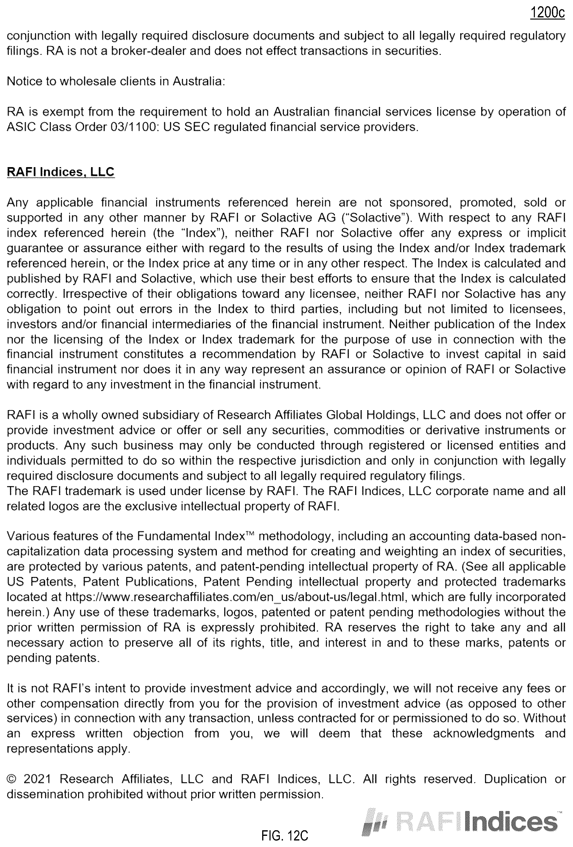 Patent US12100048 Figure 16 – System, method and computer program product for constructing a capitalization-weighted global index portfolio
