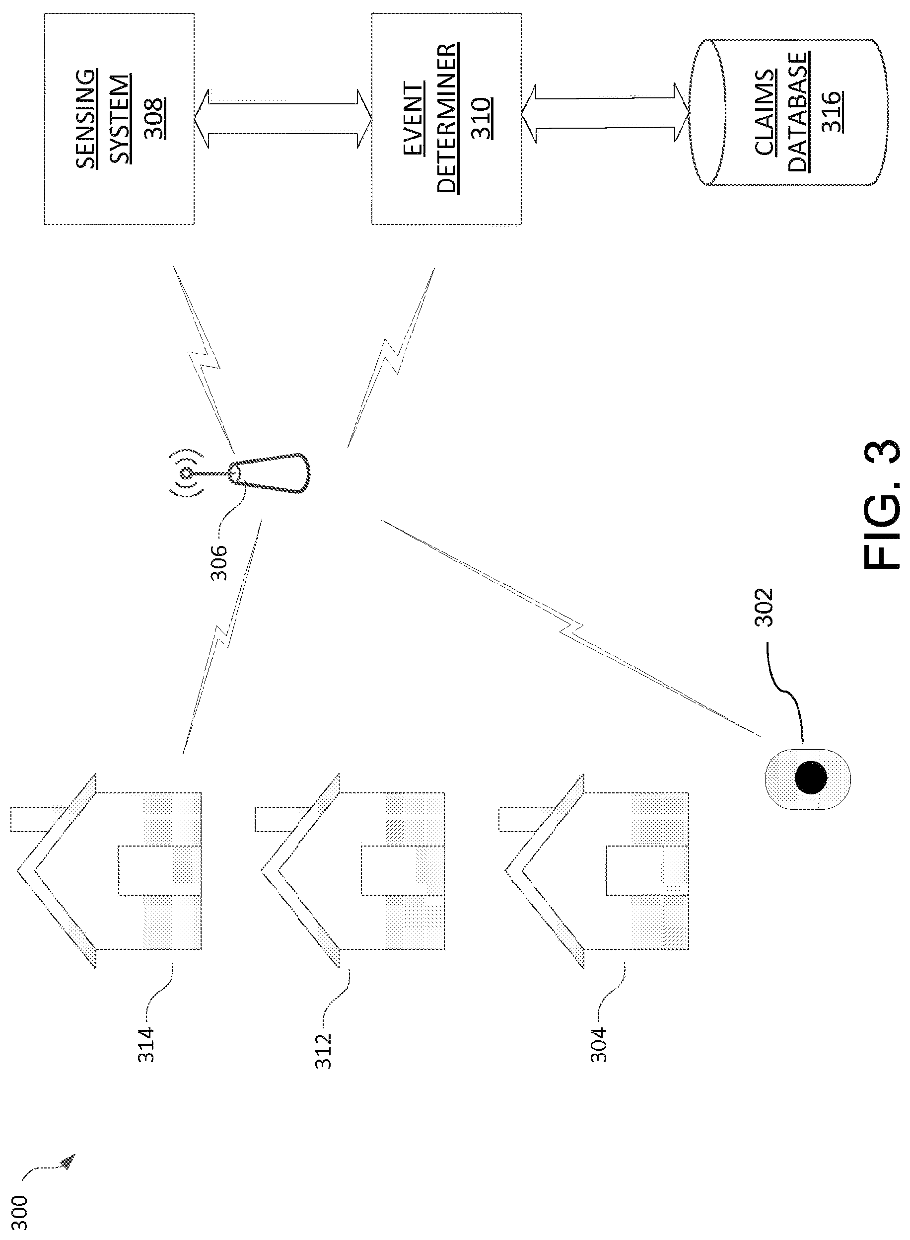 Patent US12100055 Figure 3 – Determining an event