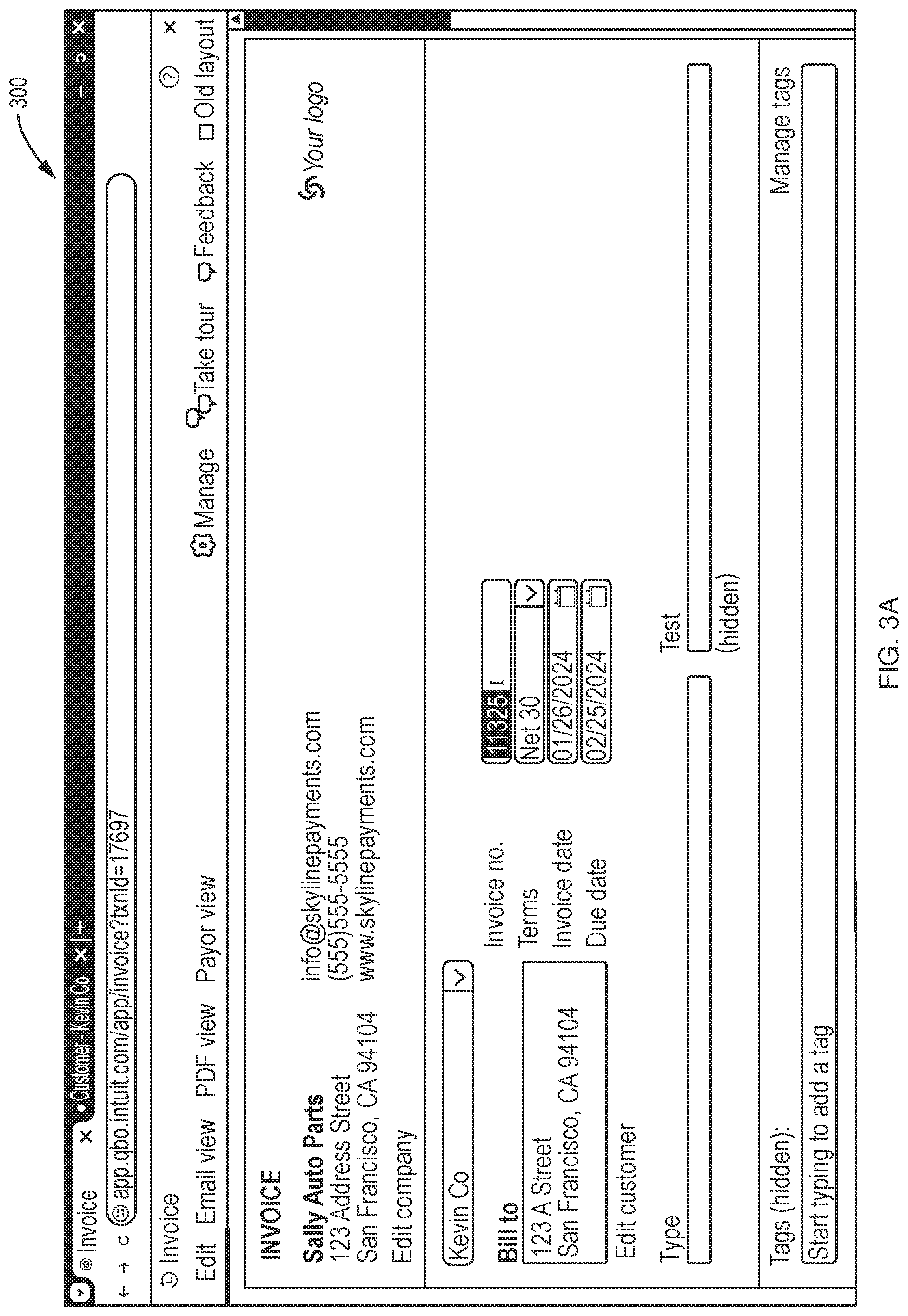 Patent US12100057 Figure 4 – Computer-automated integration with web-based accounting systems for improved display and processing of invoices