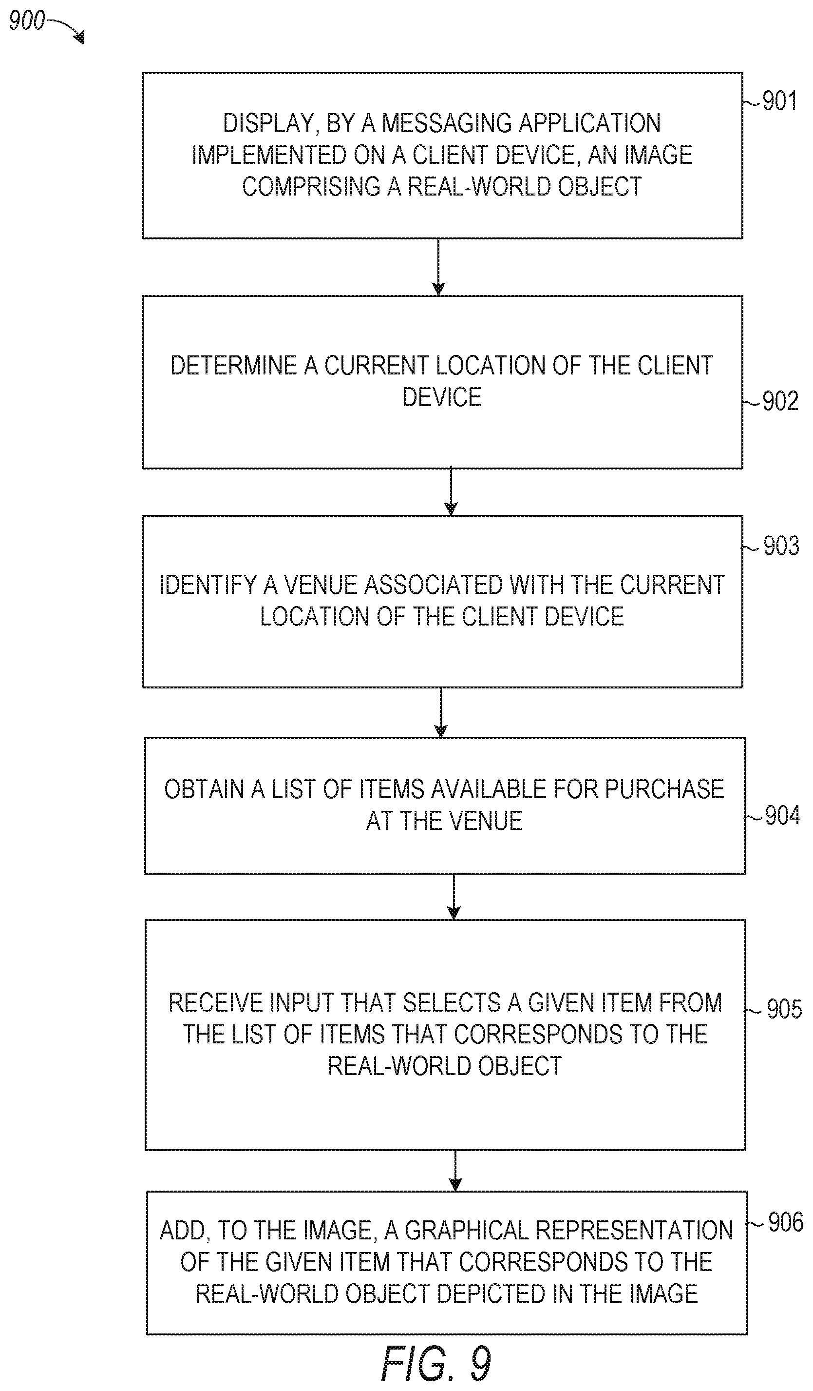 Patent US12100065 Figure 9 – Adding graphical representation of real-world object