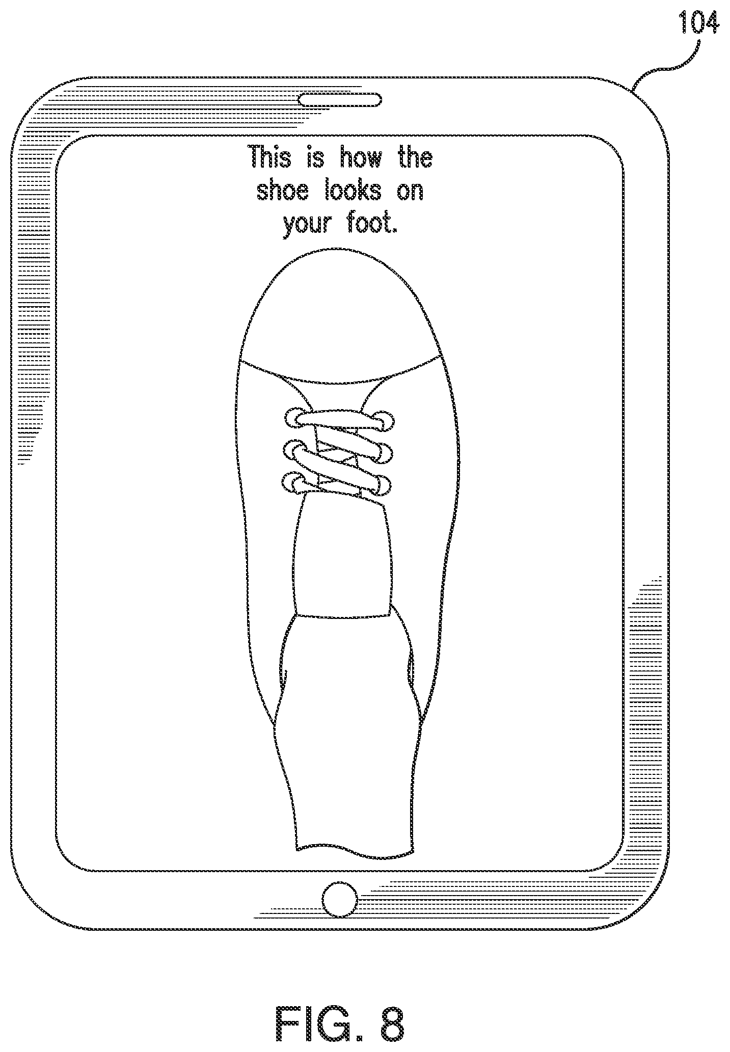 Patent US12100114 Figure 9 – Virtual shoe try-on