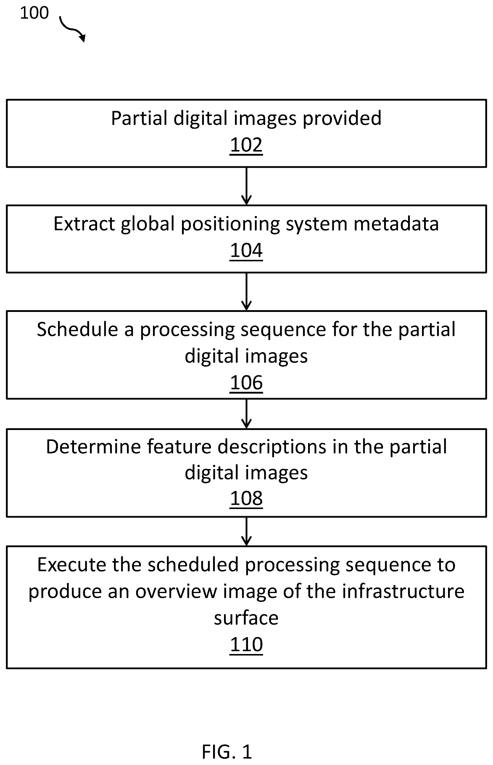 Patent US12100117 — Image stitching for high-resolution scans — Figure 1