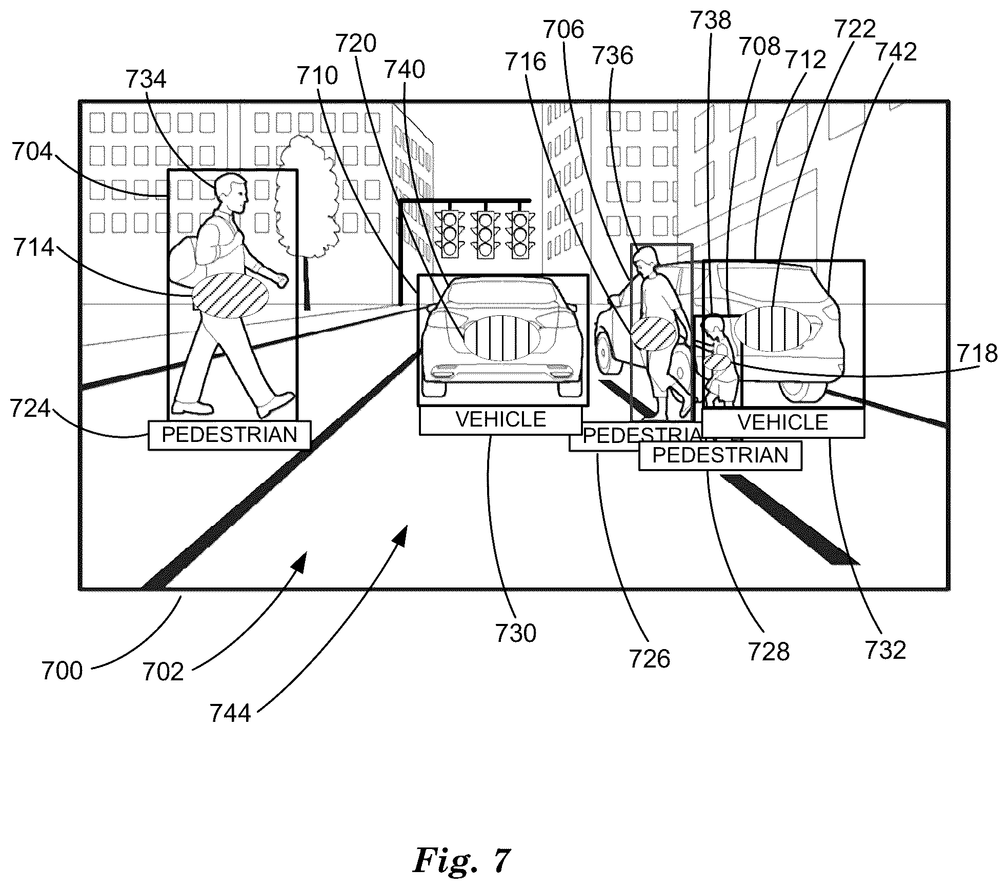 Patent US12100189 Figure 7 – Three-dimensional object detection