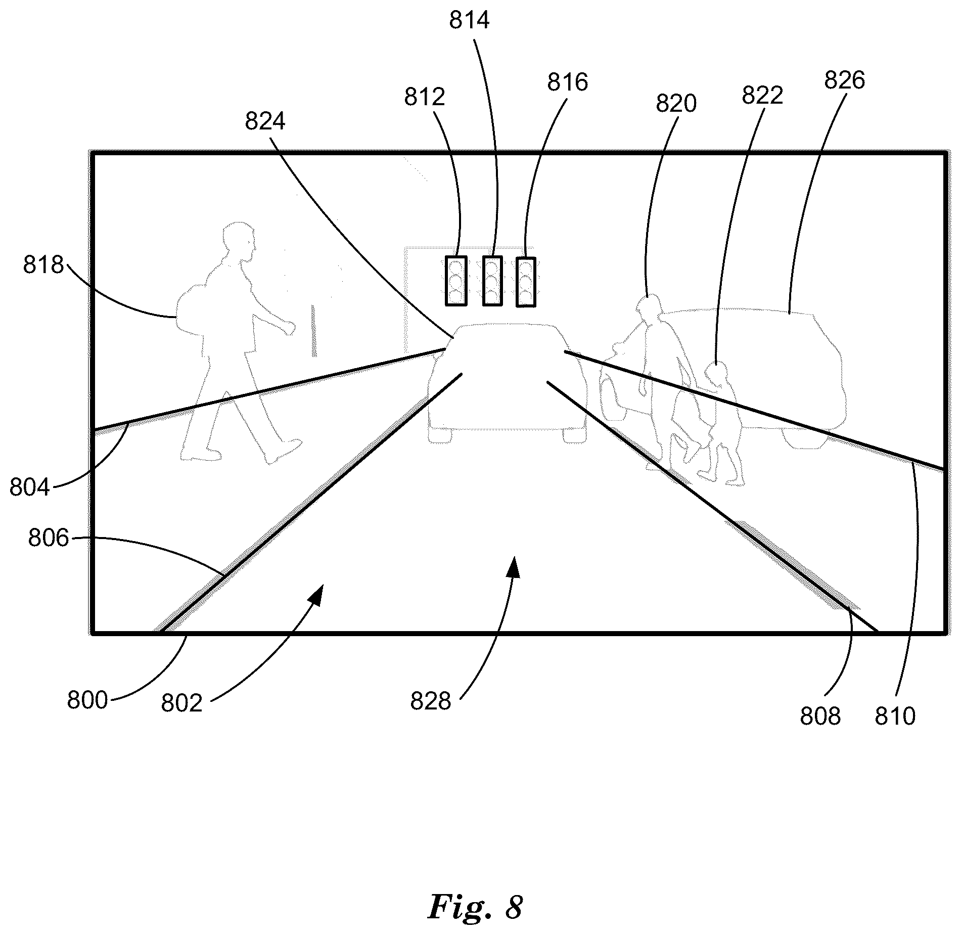 Patent US12100189 Figure 8 – Three-dimensional object detection