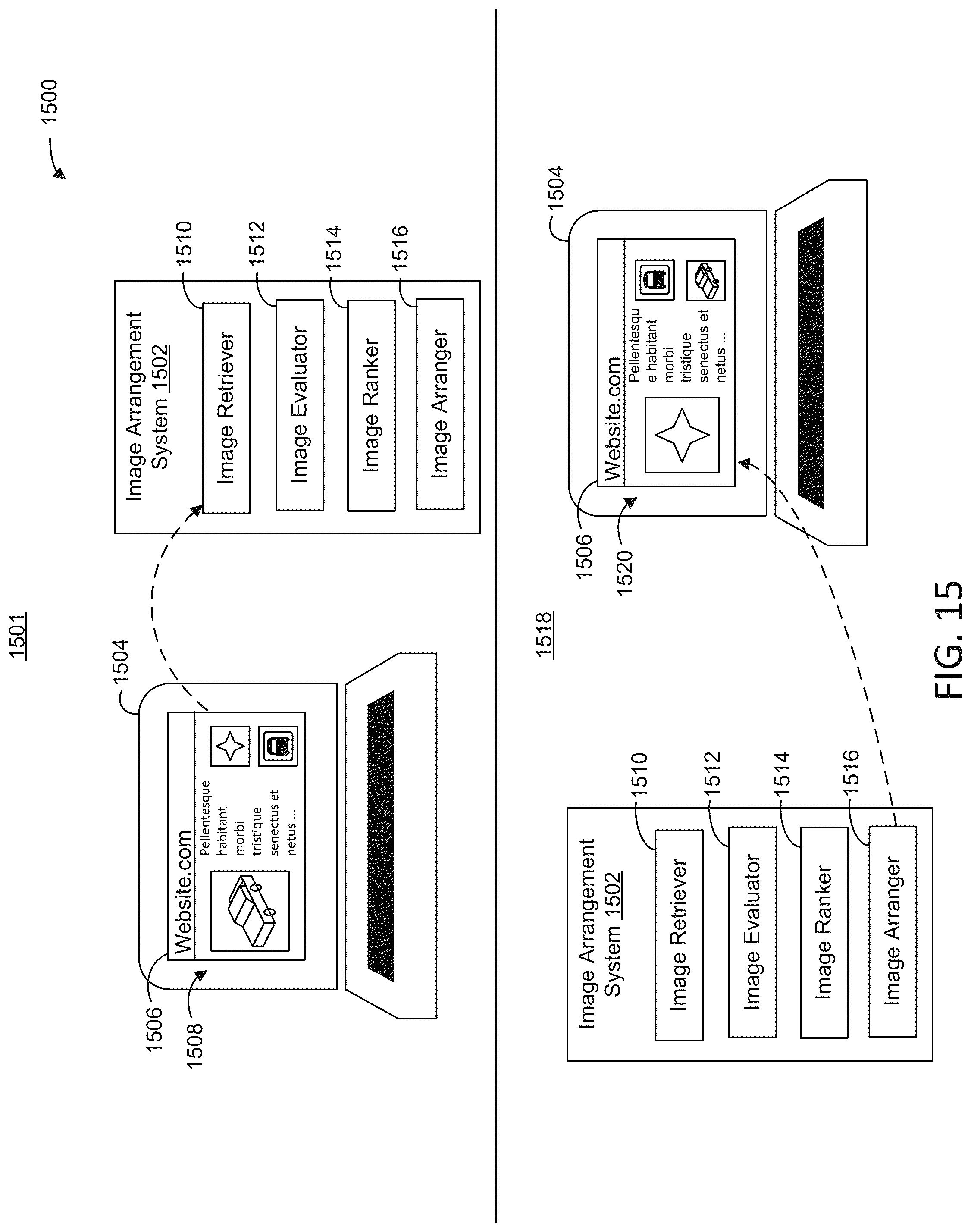 Patent US12100195 Figure 14 – Systems and methods for automatic image generation and arrangement using a machine learning architecture