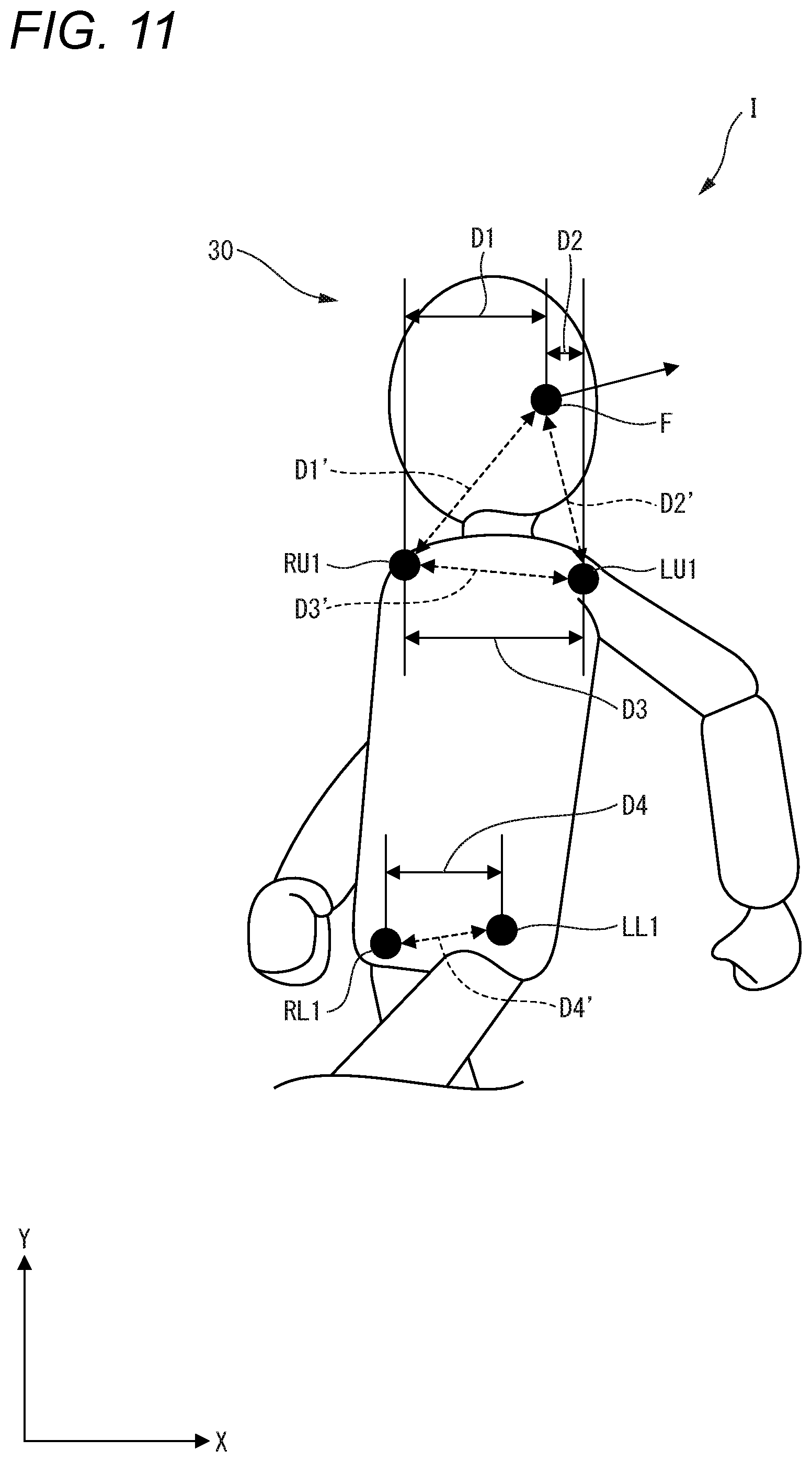 Patent US12100237 Figure 11 – Image processing device, and non-transitory computer-readable medium for improvement of accurace of a subject captured in an image acquired by an imaging device, and skeleton model estimation based on hidden body part estimation