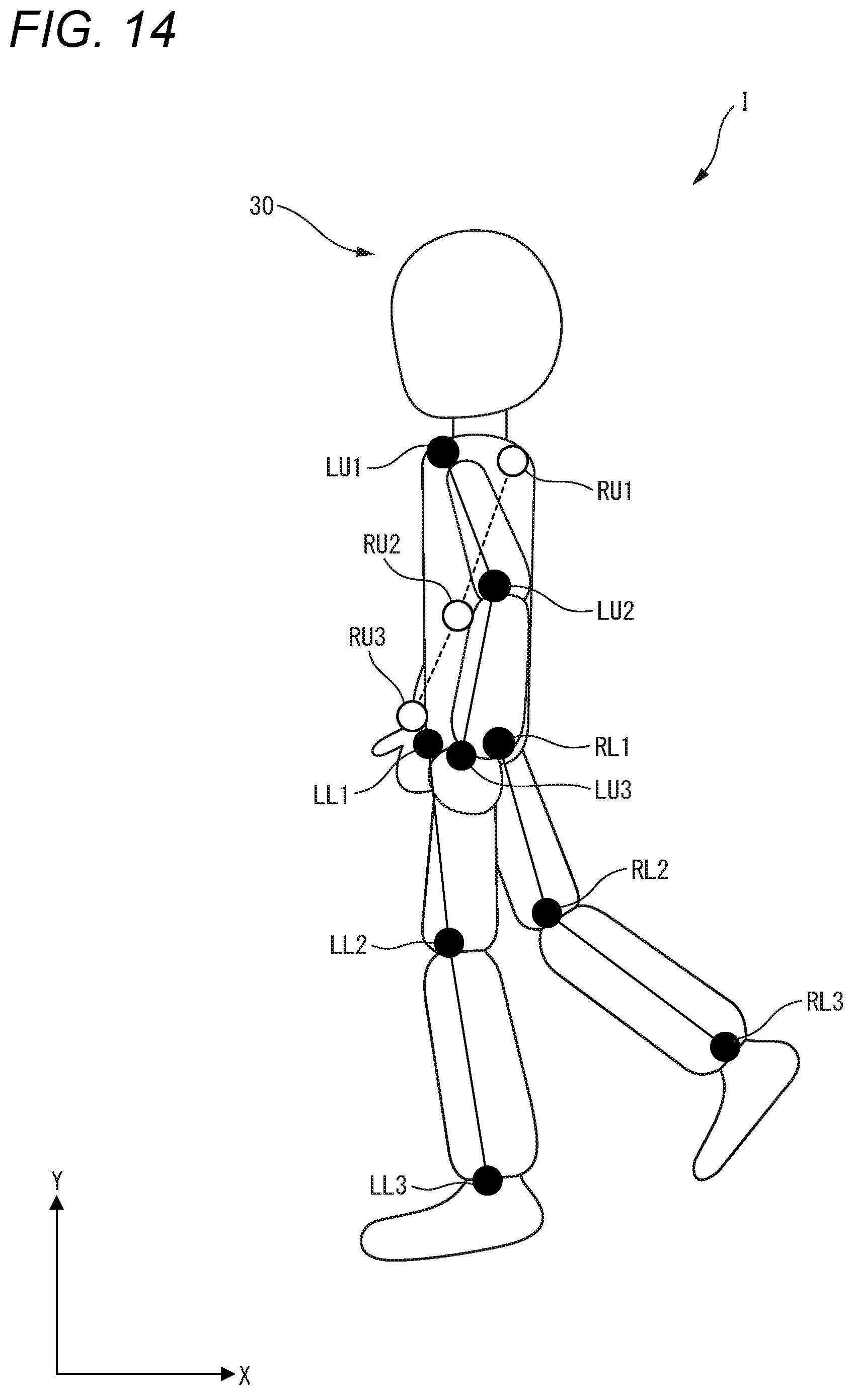 Patent US12100237 Figure 14 – Image processing device, and non-transitory computer-readable medium for improvement of accurace of a subject captured in an image acquired by an imaging device, and skeleton model estimation based on hidden body part estimation