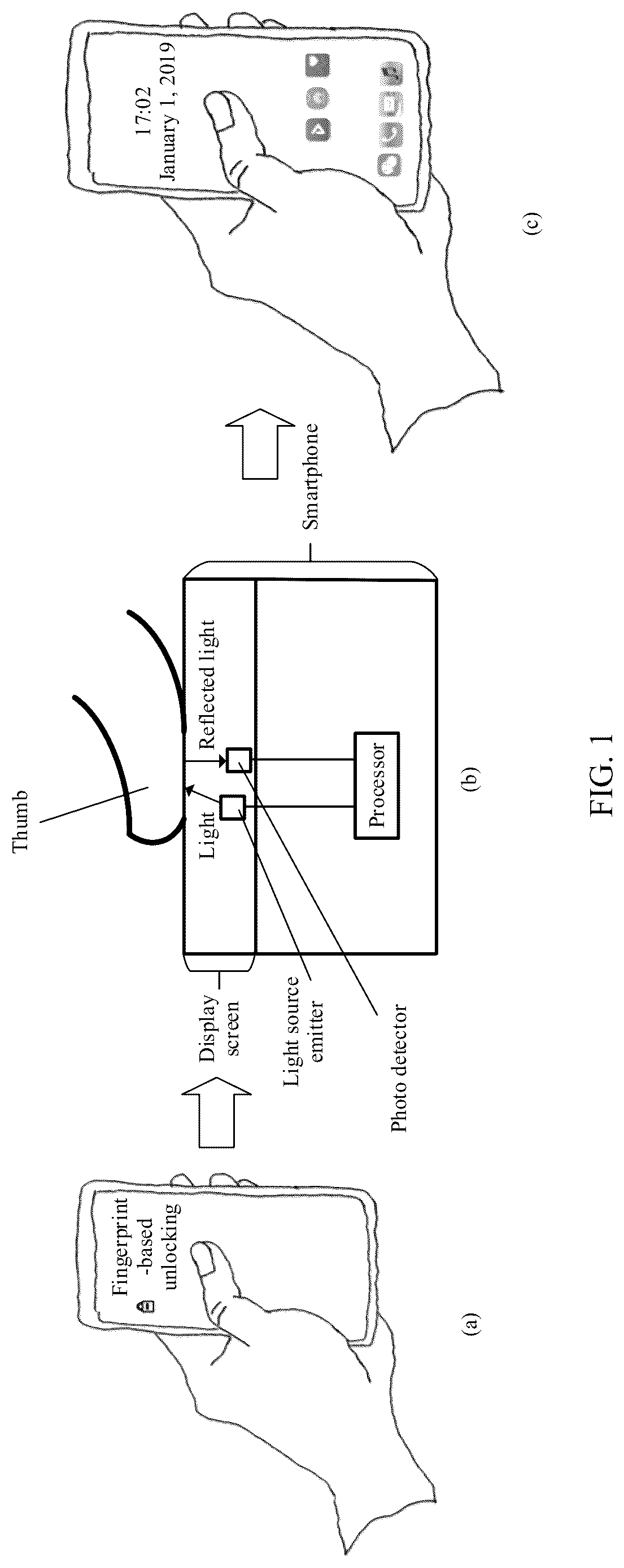 Patent US12100239 — Display component, display screen, and electronic device — Figure 1