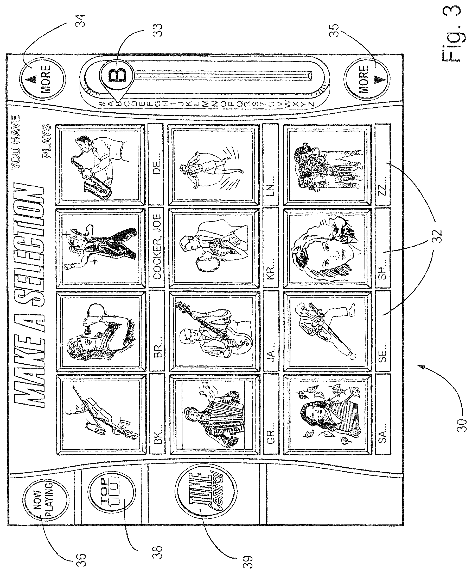 Patent US12100258 Figure 3 – Digital downloading jukebox with enhanced communication features