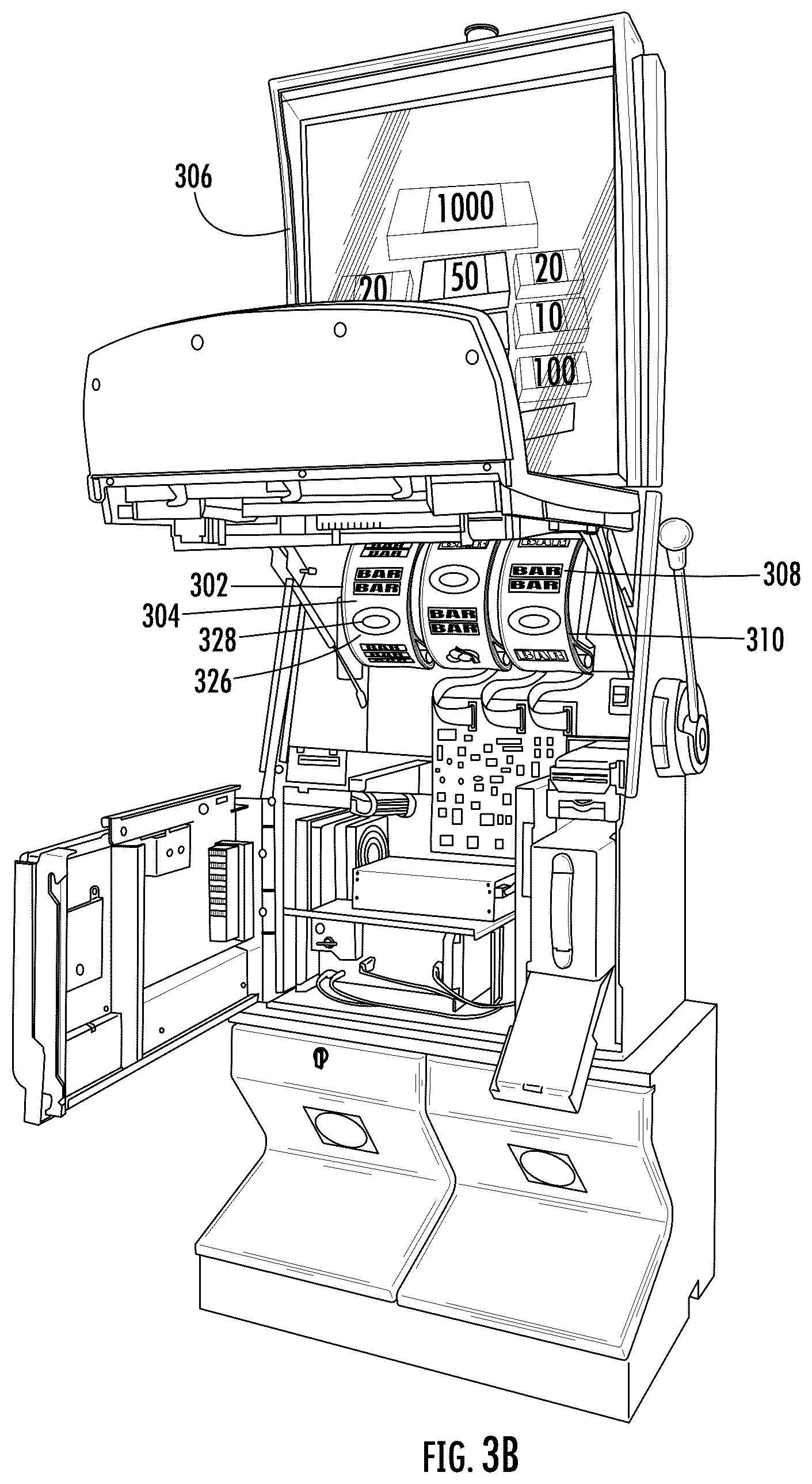 Patent US12100259 Figure 7 – Translucent reel strip with opacity gradient