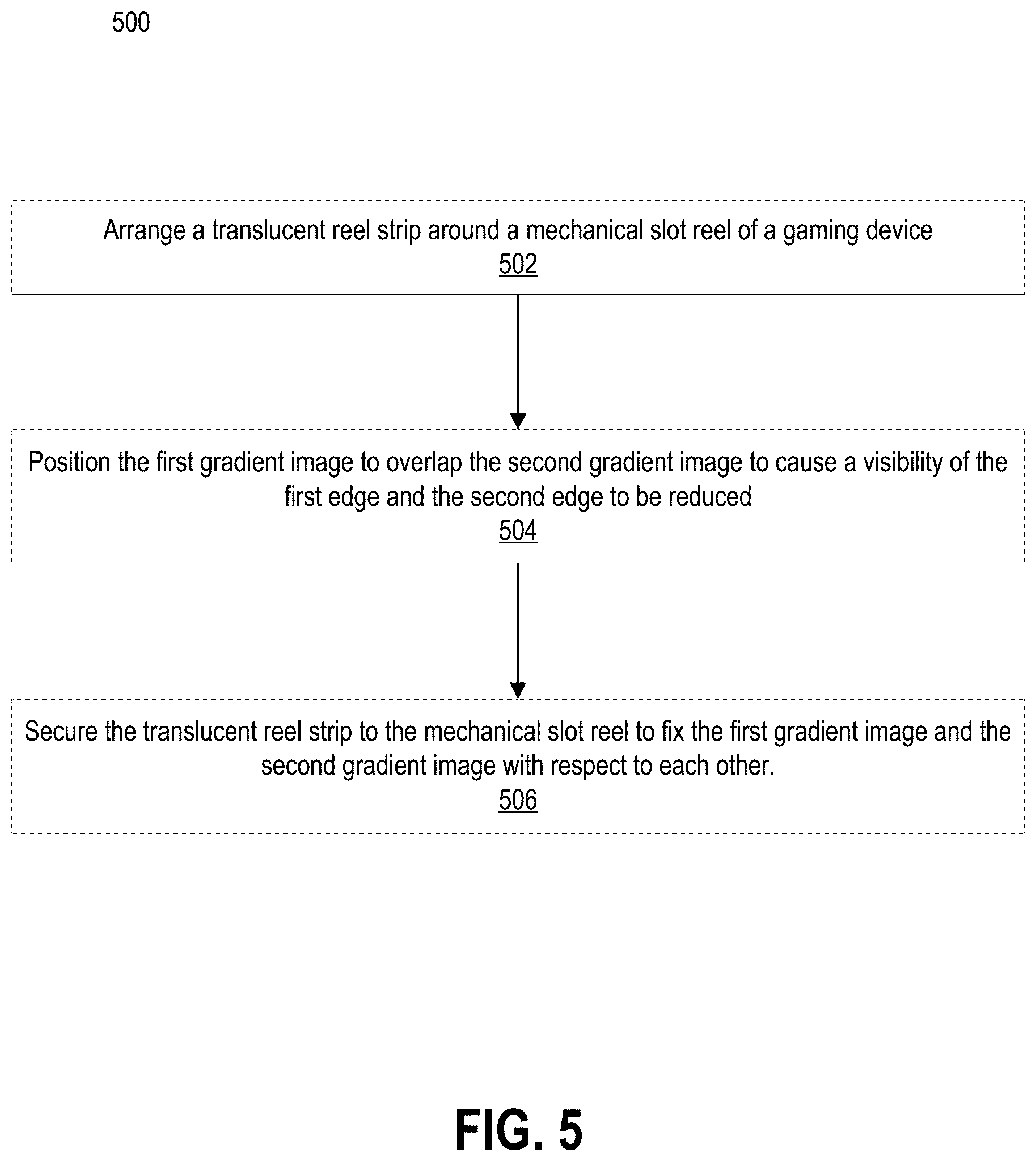 Patent US12100259 Figure 10 – Translucent reel strip with opacity gradient