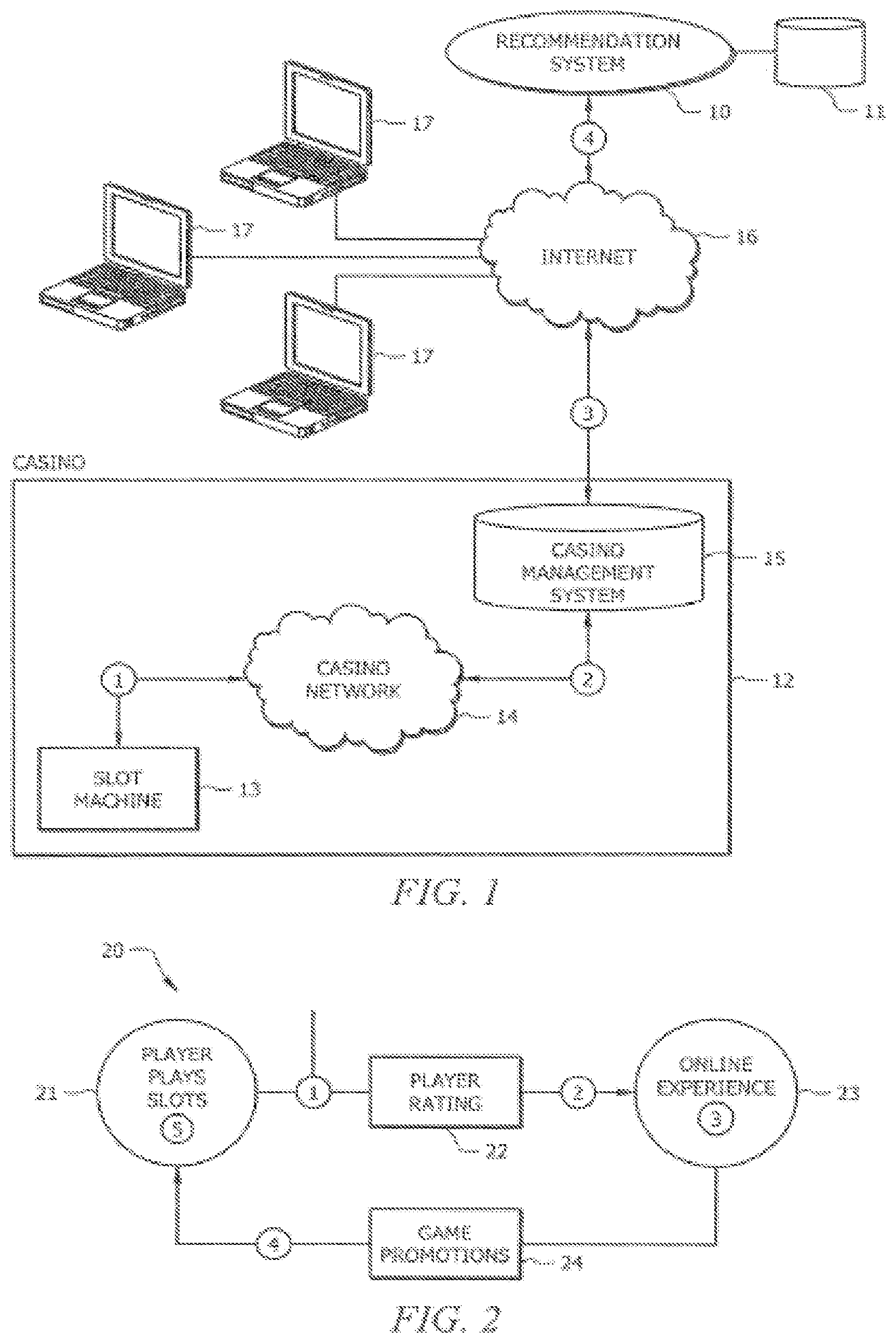 Patent US12100264 Figure 1 – Gaming tracking and recommendation system