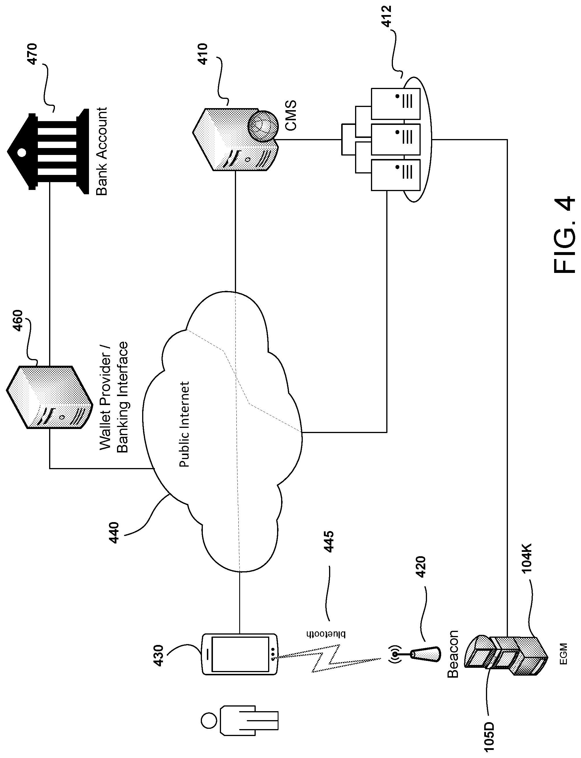 Patent US12100267 Figure 4 – Quarantined wallet access for a mobile wallet